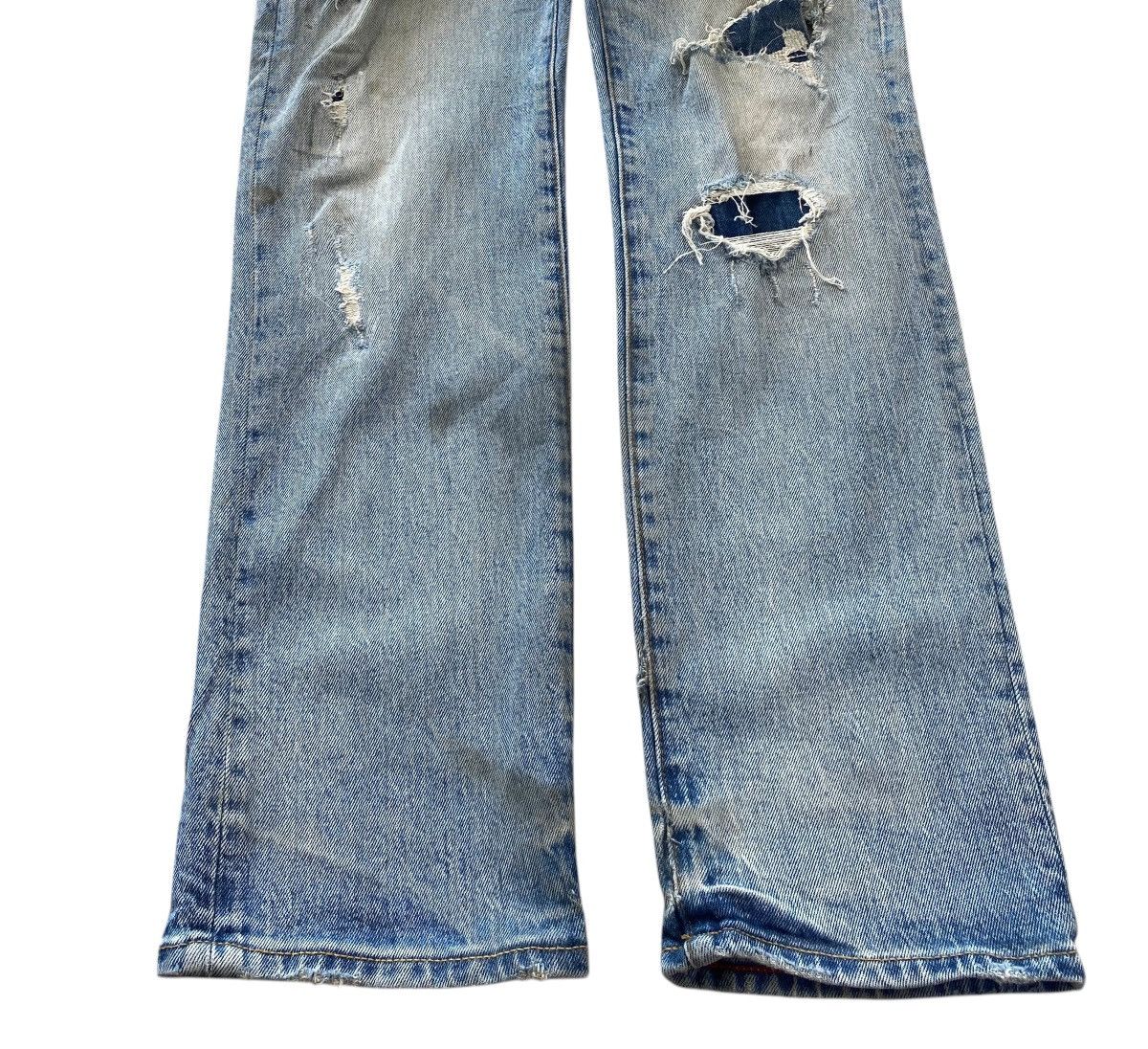 Gap Gap Faded Wash Distressed Style Straight Leg Jeans Size US 33 - 5 Thumbnail