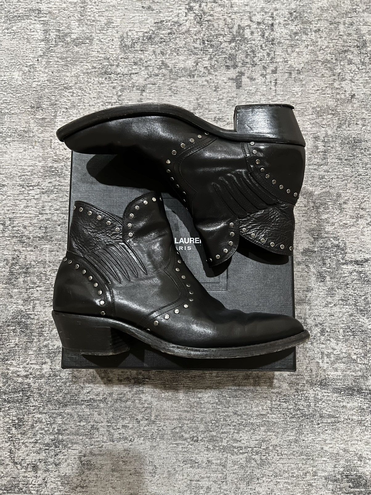 Saint Laurent Paris Saint Laurent paris studded boots wyatt Size US 8 / EU 41 - 1 Thumbnail