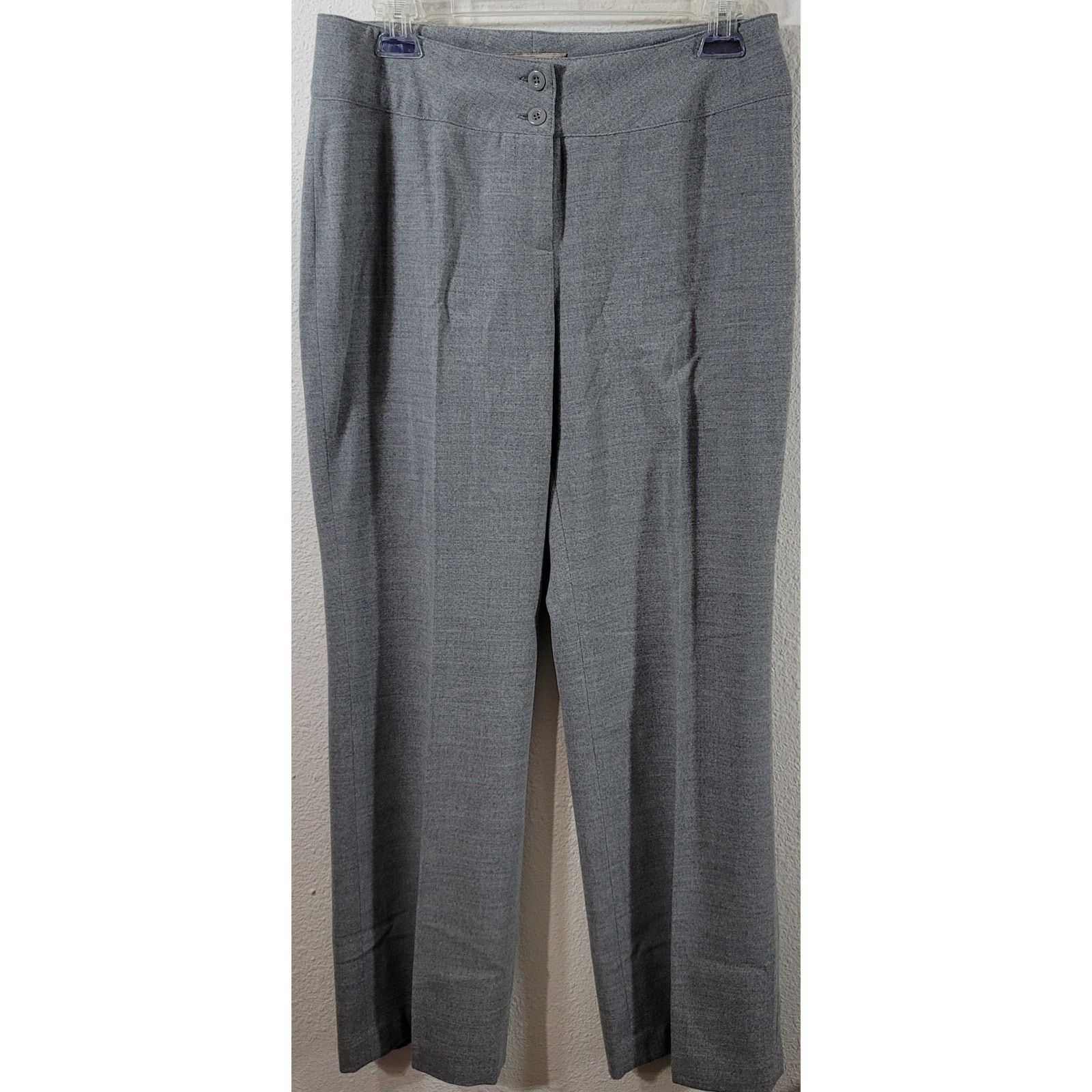 Other I.E. Gray Flat Front Straight Leg Dress Pants 8 Petite Size 30" / US 8 / IT 44 - 1 Thumbnail