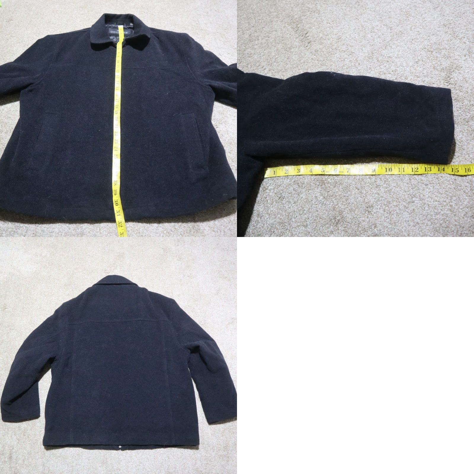 Dockers DOCKERS Jacket Wool Overcoat Mid-Length Black XL Mens Size XL Over Coat Wool Jacket for Winter Classic 00s? Size US XL / EU 56 / 4 - 8 Thumbnail