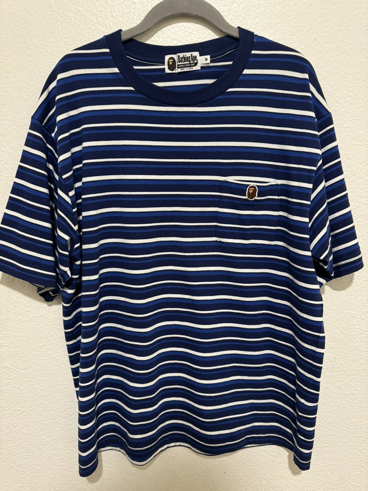 Bape Blue Hoop One Point T-Shirt Size US M / EU 48-50 / 2 - 1 Thumbnail
