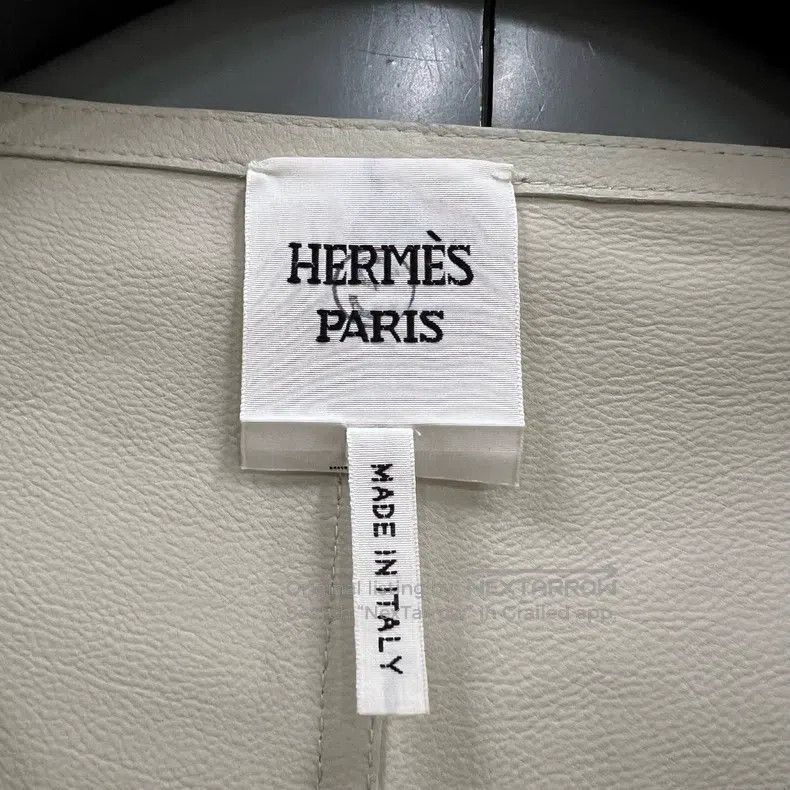 Hermes Hermes Showpiece beige leather coat Size XXS / US 00 / IT 34 - 3 Thumbnail