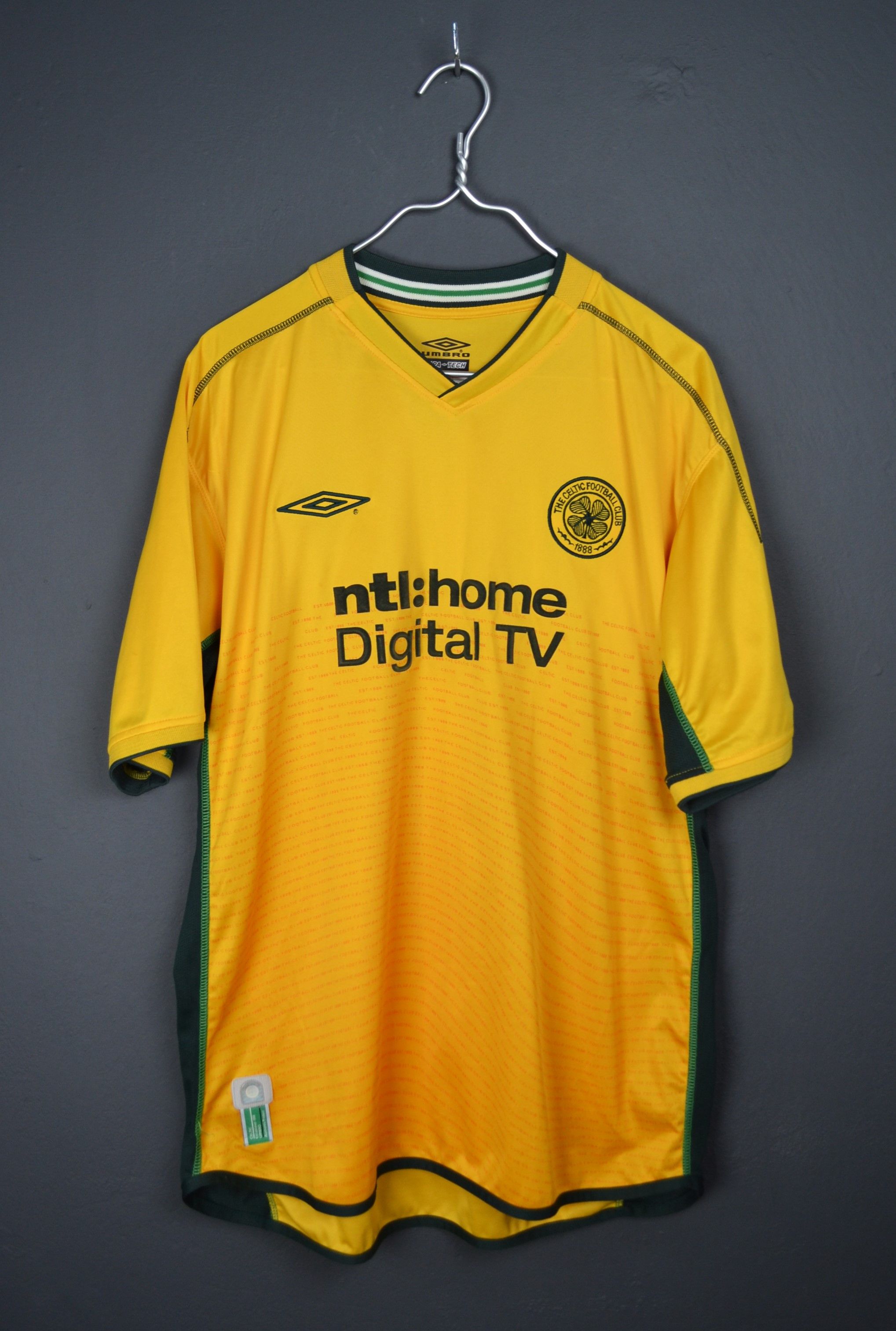 Celtic 2002 2003 Away Vintage Football Soccer Umbro XL