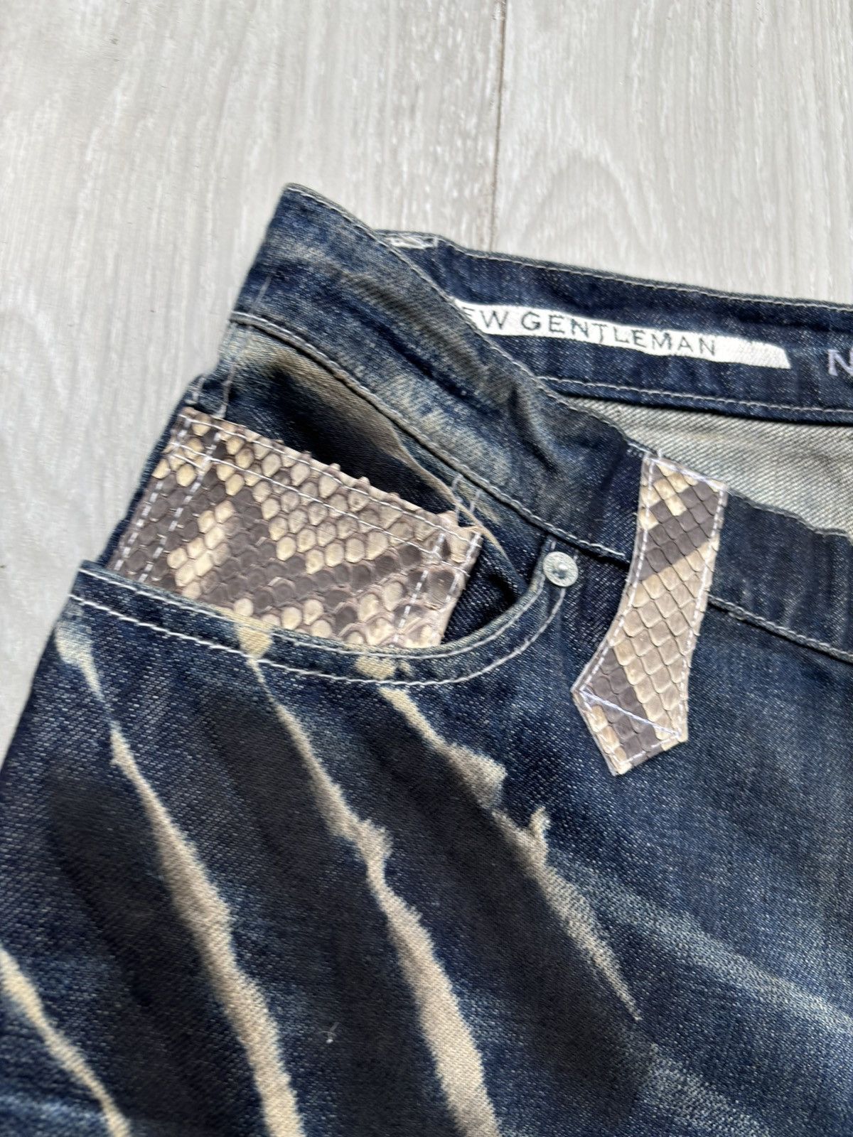 14th Addiction NEW GENTLEMEN J-cut lace up jeans Size US 32 / EU 48 - 3 Thumbnail