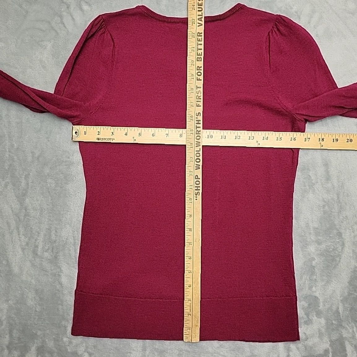 Talbots Talbots Sweater Womens Medium Purple 100% Merino Wool Crew Neck Pullover Knit Ribbed Solid Casual Womens Size M / US 6-8 / IT 42-44 - 6 Thumbnail