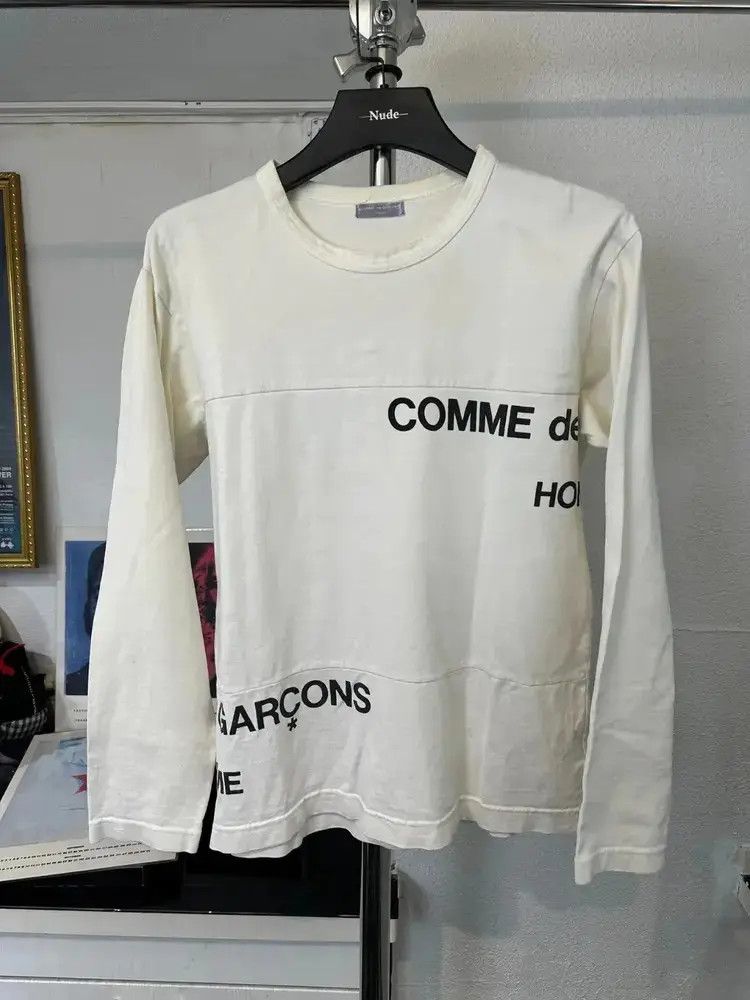 Pre-owned Comme Des Garçons Homme Deux Comme Des Garçons Homme 2001 Logo Sweatshirt In White