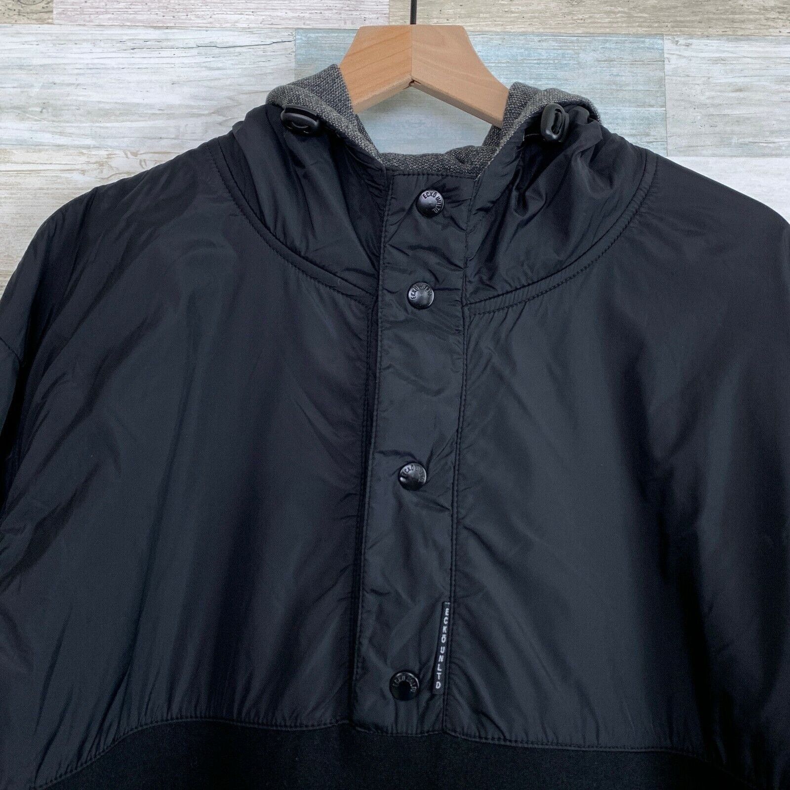 Ecko Unltd. Ecko Unltd Half Snap Button Sweatshirt Black Mens XL Size US XL / EU 56 / 4 - 2 Thumbnail