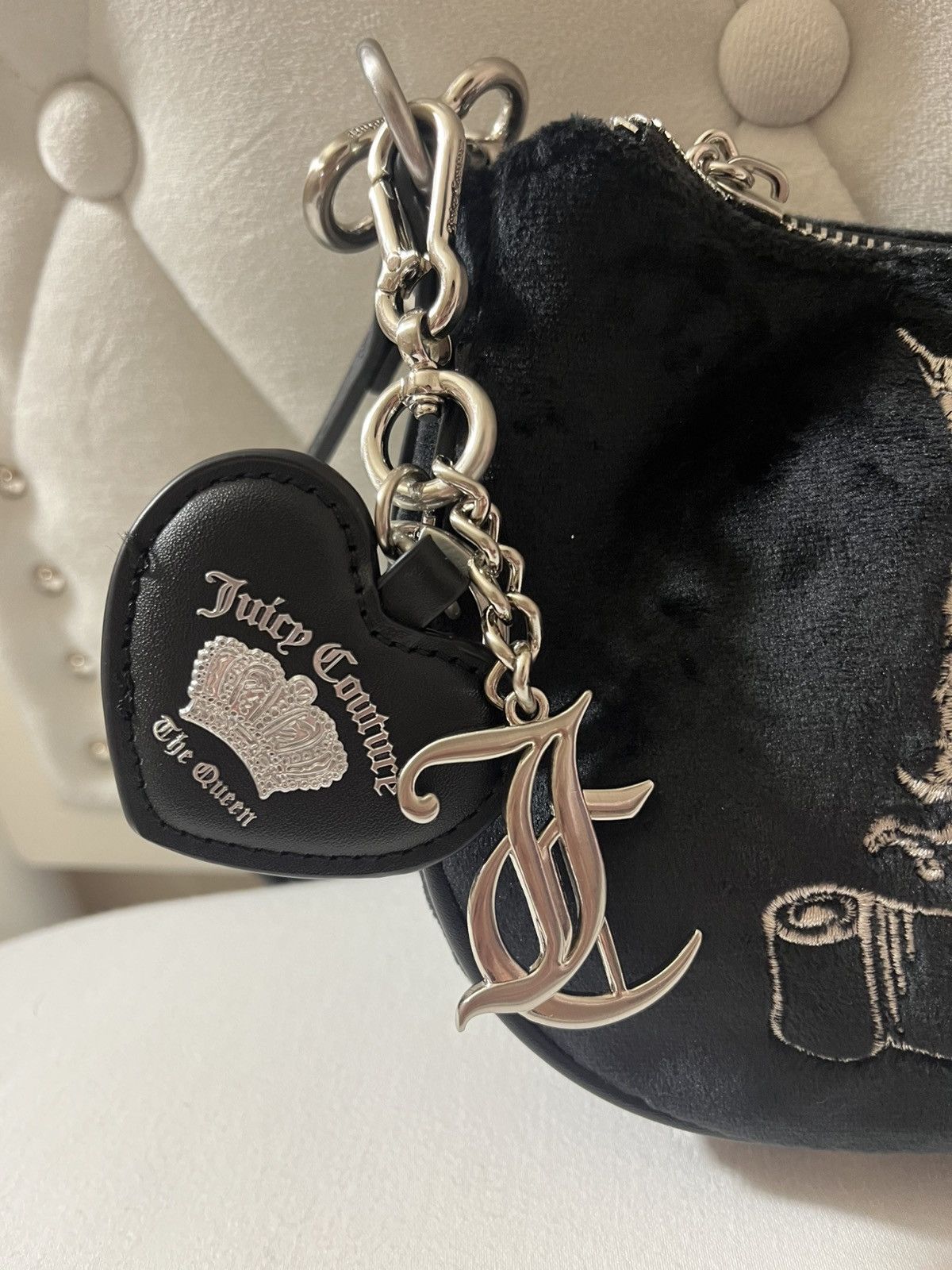 Juicy Couture × Vintage Juicy Couture Black Velour Mini Shoulder