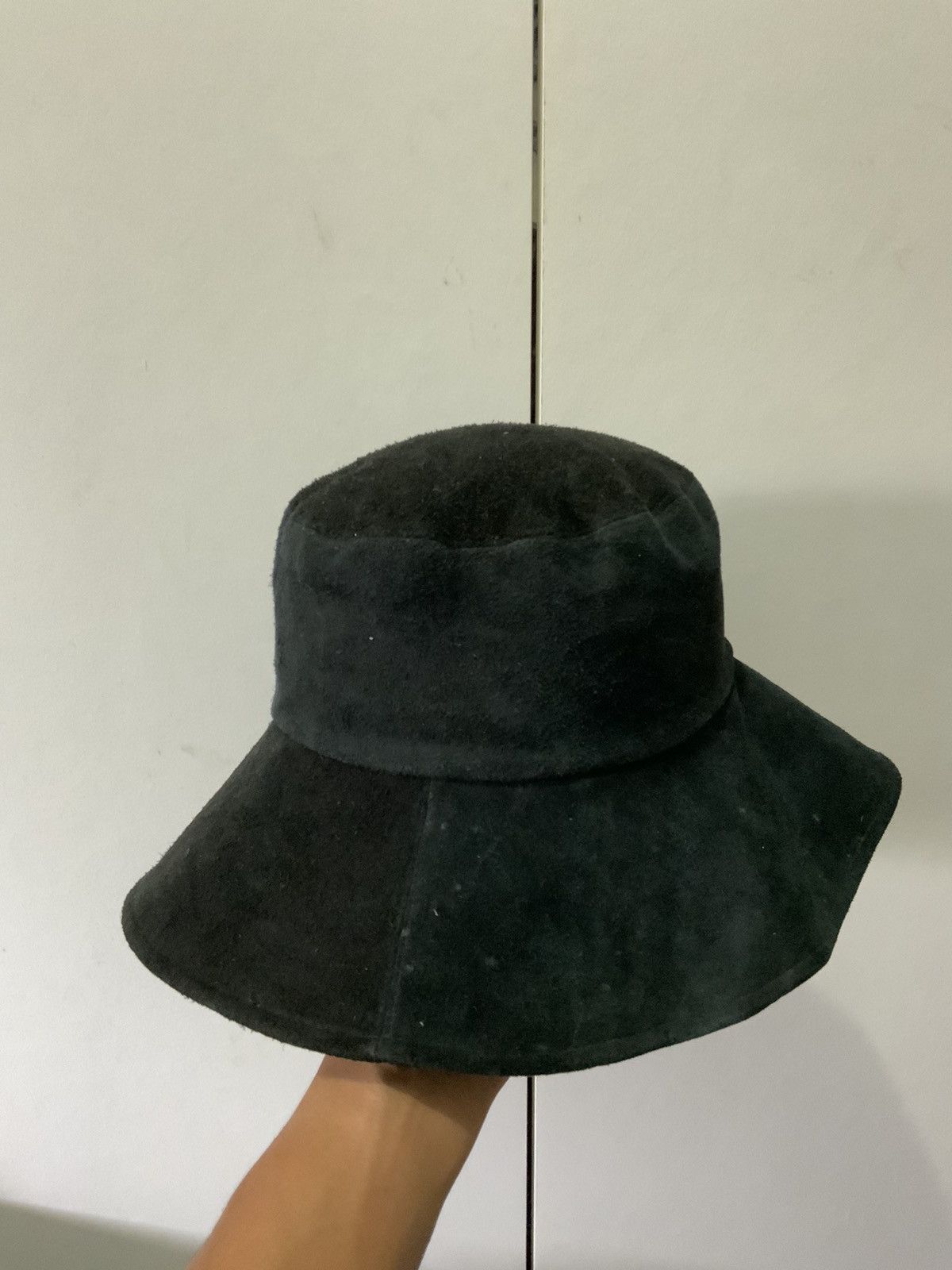 Genuine Leather Suade Leather Bucket Hat Size ONE SIZE - 3 Thumbnail