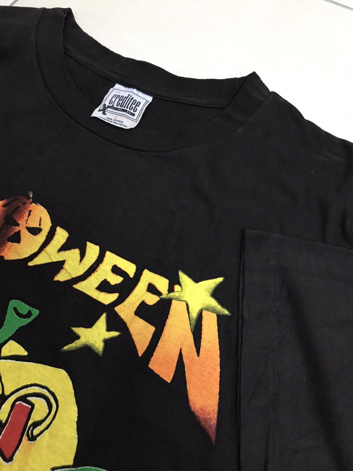 Vintage 90s Helloween Metal Band German Black T-Shirt