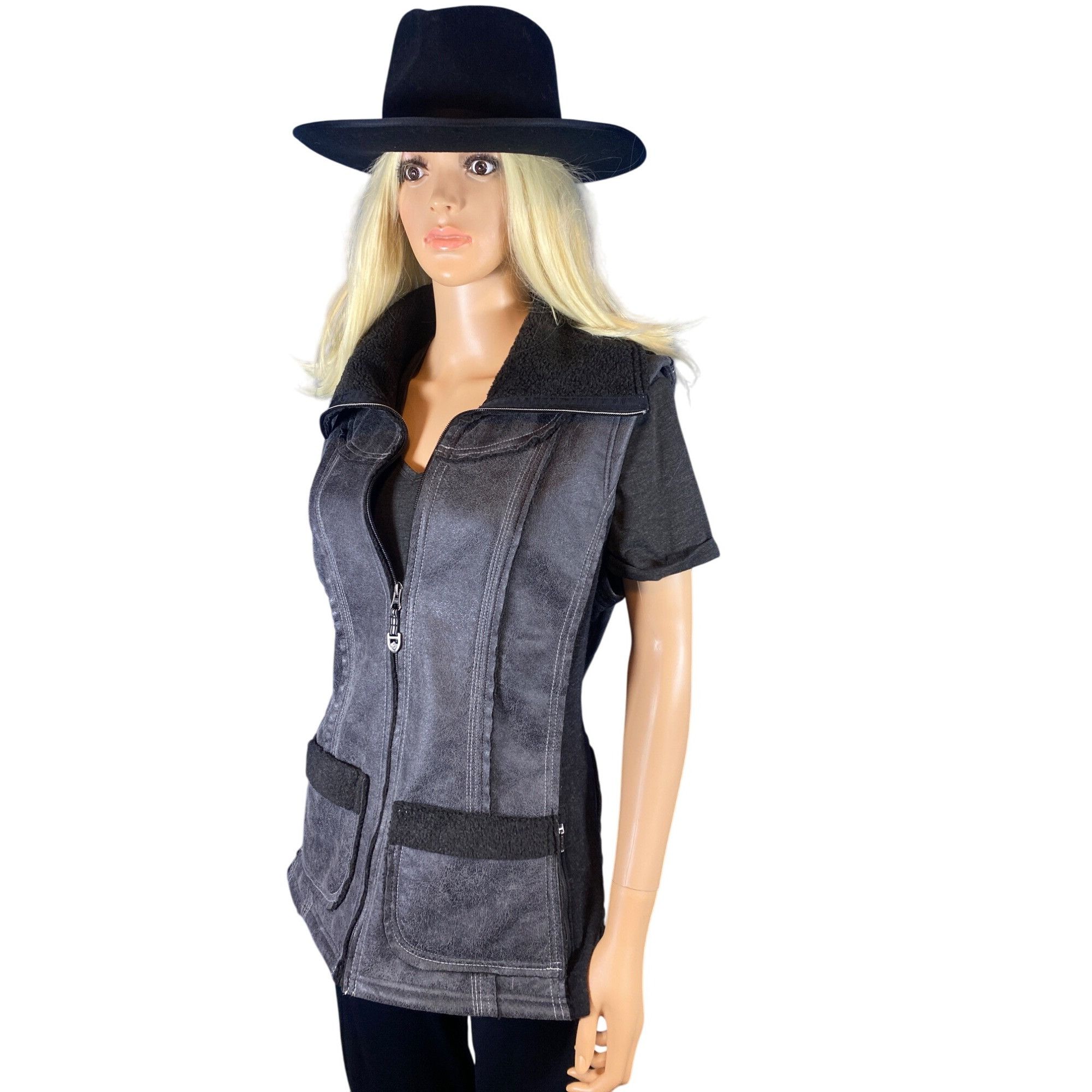Kuhl NWT KUHL Women's Medium Raven Gray Black Dani Sherpa Vest It Size M / US 6-8 / IT 42-44 - 2 Thumbnail