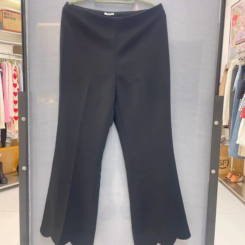 Miu Miu Miu Miu Black Casual Cotton Pants 0089 Size 23" - 1 Thumbnail