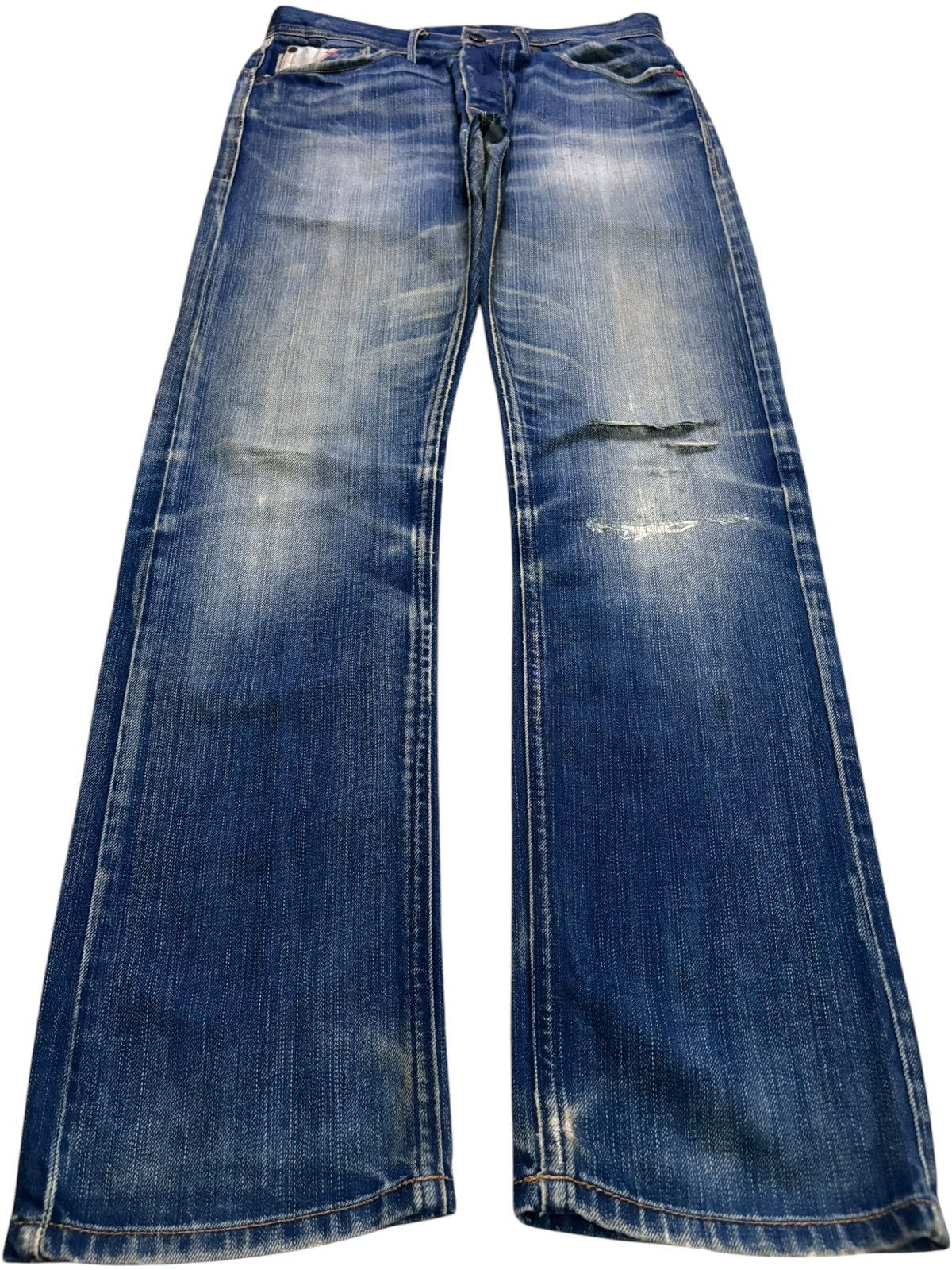 Japanese Brand Vintage Japanese Brand Faded Wash Distressed Jeans Size US 30 / EU 46 - 1 Thumbnail