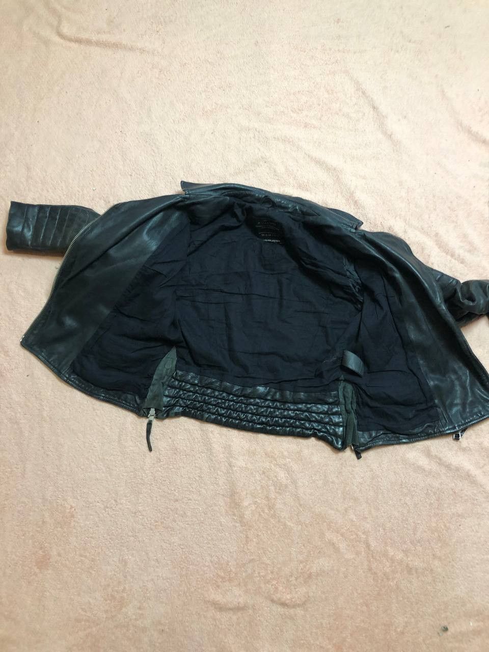 Allsaints ALLSAINTS PITCH BLACK LEATHER BIKER JACKET Size M / US 6-8 / IT 42-44 - 18 Thumbnail