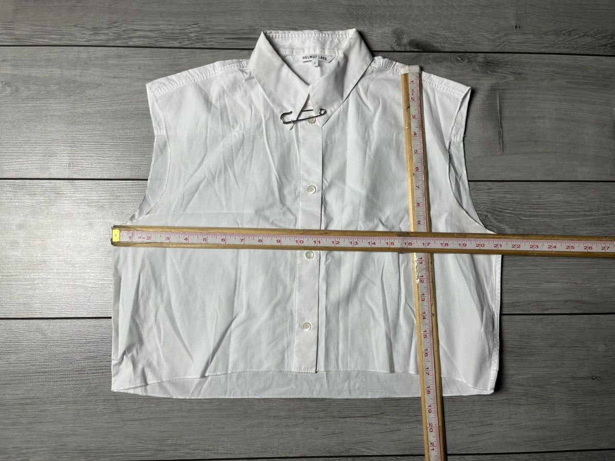 Helmut Lang HELMUT LANG SAFETY PIN POPLIN CROPPED SHIRT Size US S / EU 44-46 / 1 - 12 Thumbnail