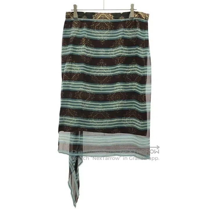 Dries Van Noten mosaic pattern silk half skirt. Size US 38 / EU 54 - 2 Thumbnail
