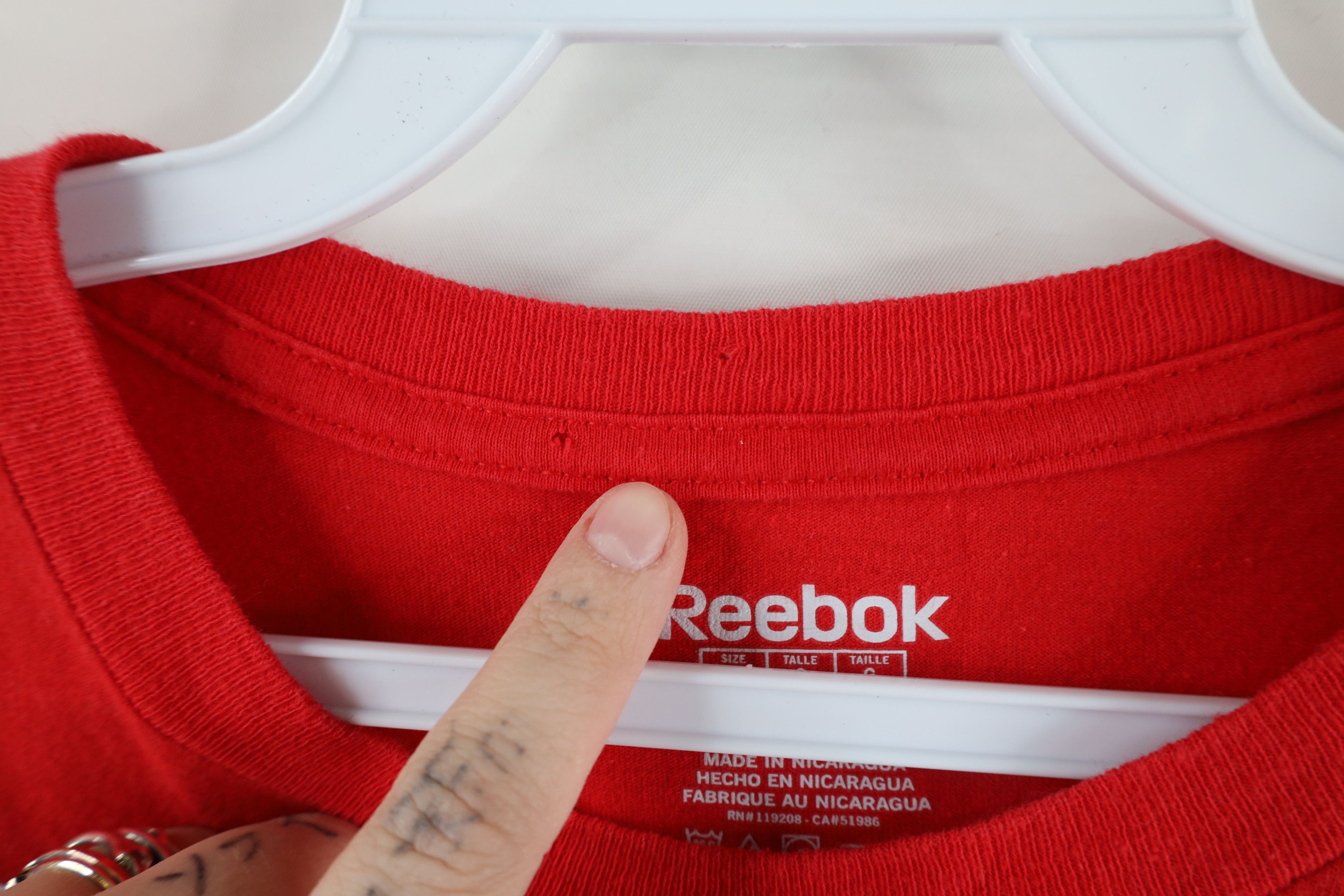 Reebok × Vintage Reebok Classic Jimmy Howard Detroit Red Wings Jersey T-Shirt Size US L / EU 52-54 / 3 - 8 Thumbnail