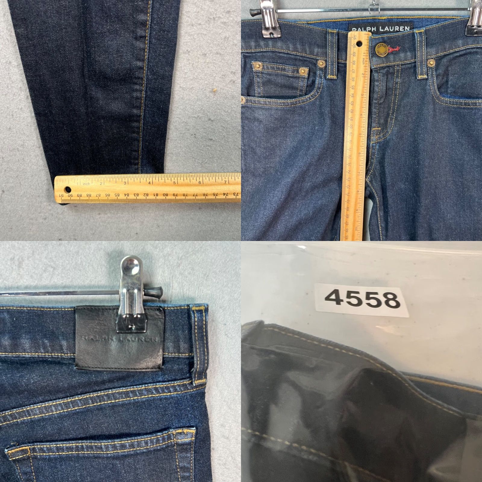 Ralph Lauren Ralph Lauren Womens Jeans Size 28 Coated Dark Wash Skinny Mid-Rise Stretch Denim Size 28" / US 6 / IT 42 - 8 Thumbnail