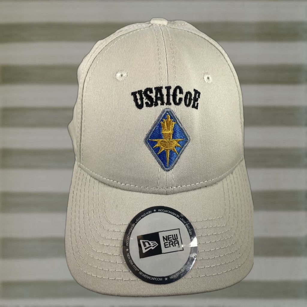 New Era New Era Army Baseball Cap Fitted Sz S/M Light Beige Embroidery Logo Unisex Adults Cap Size ONE SIZE - 1 Thumbnail