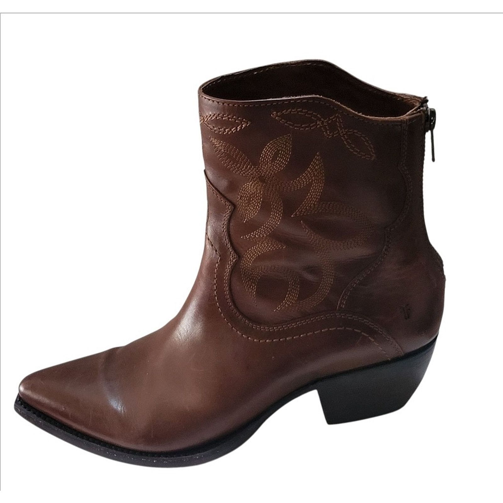Frye Frye SHANE EMBROIDERED Leather Women Ankle Boots Size 8.5B Size US 8.5 / IT 38.5 - 2 Thumbnail