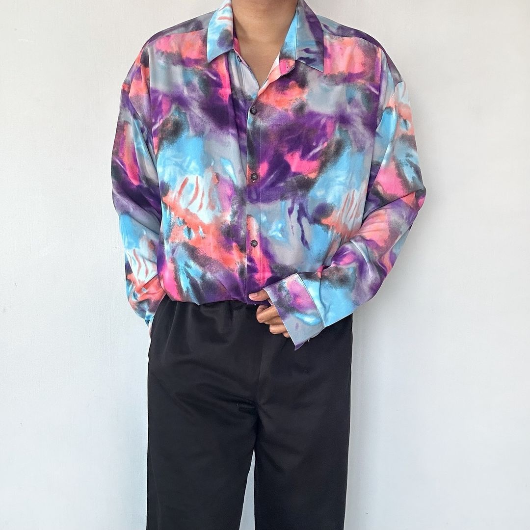 Designer × Individualized Shirts NINE NUTS MULTICOLOR ABSTRACT PATTERN SHIRT Size US L / EU 52-54 / 3 - 5 Thumbnail
