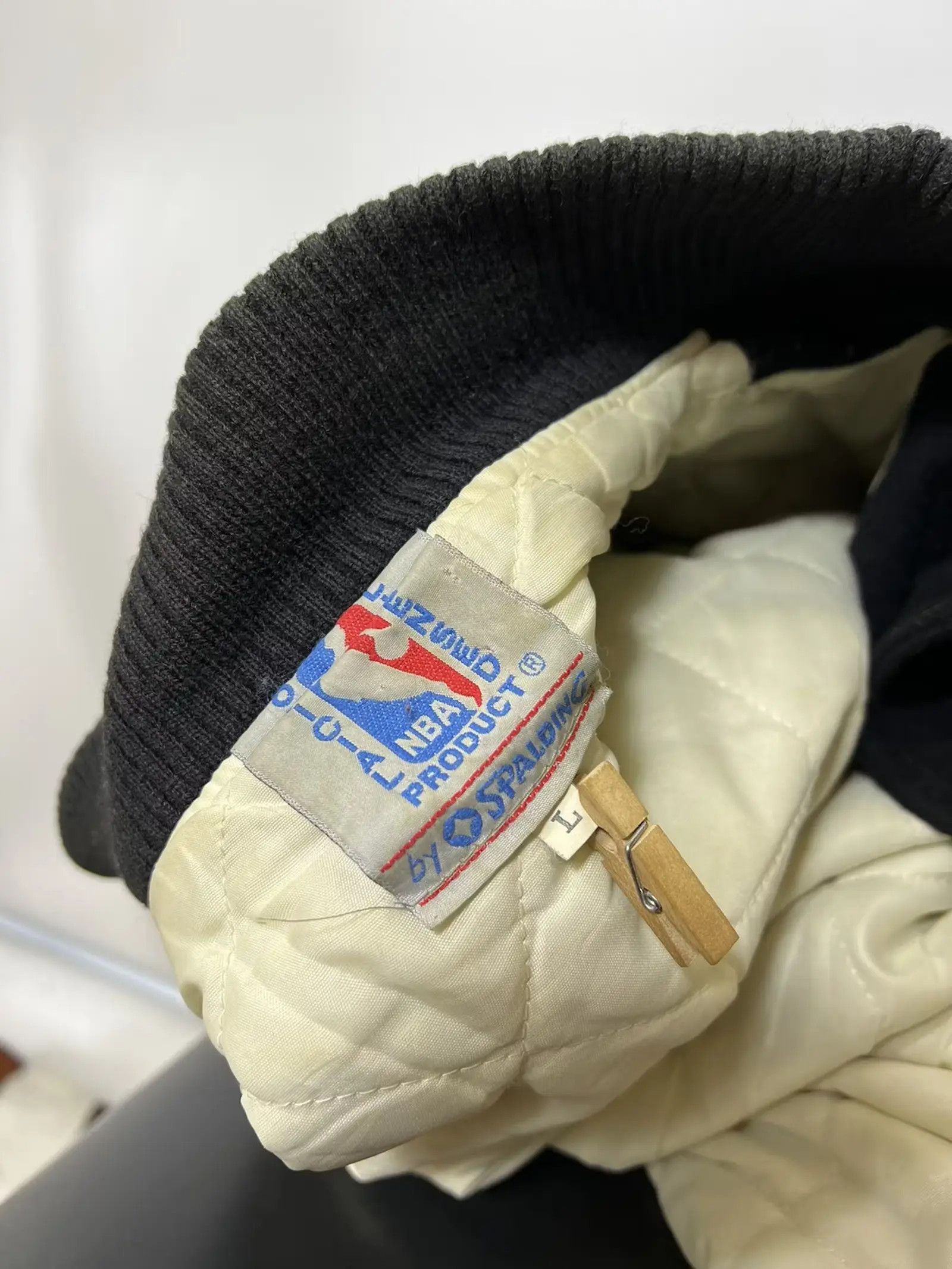 NBA × Spalding × Vintage Vintage 90’s NBA by spalding Bomber Jacket Size US L / EU 52-54 / 3 - 3 Thumbnail