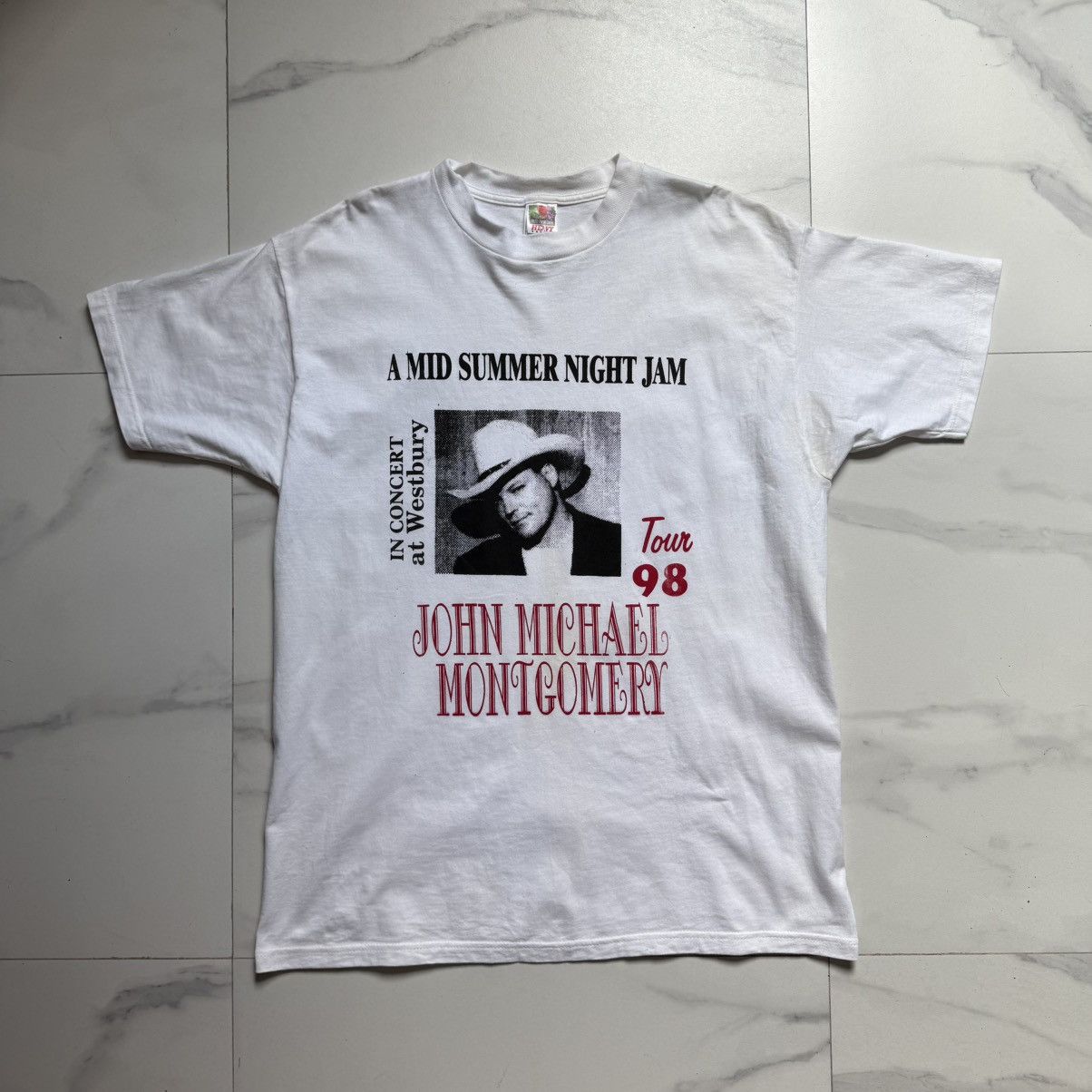 Country Road Vintage John Michael Montgomery Tour 98 T-Shirt Size US XL / EU 56 / 4 - 2 Thumbnail