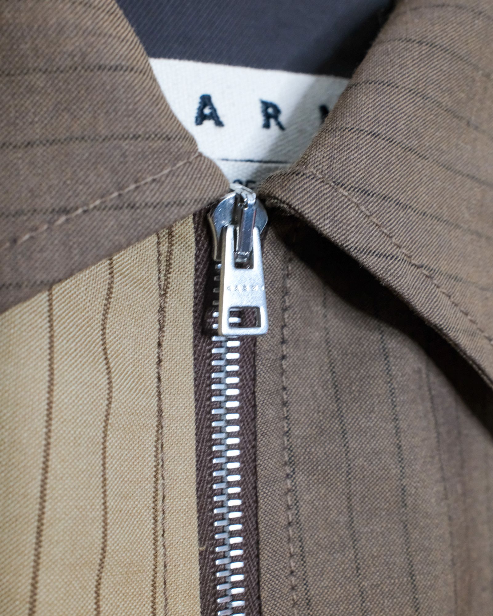 Marni Contrast Panel Striped Wool Marni Jacket Size US M / EU 48-50 / 2 - 3 Thumbnail