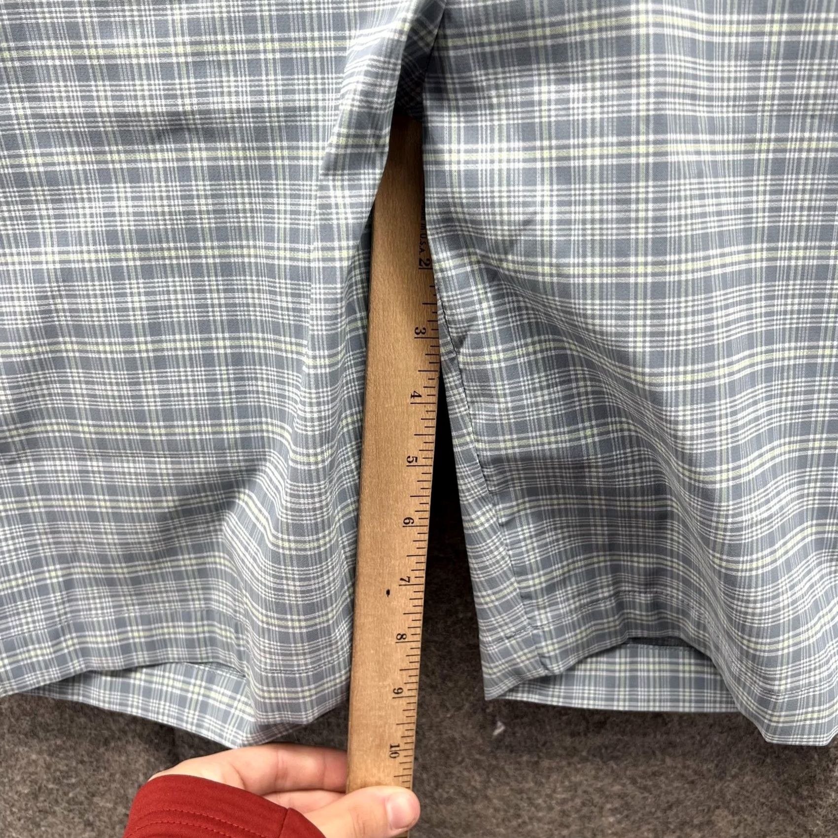Vintage Greg Norman Shorts Men 32 Blue Chino Flat Polyester Spandex Glen Check Golf Size US 32 / EU 48 - 7 Thumbnail