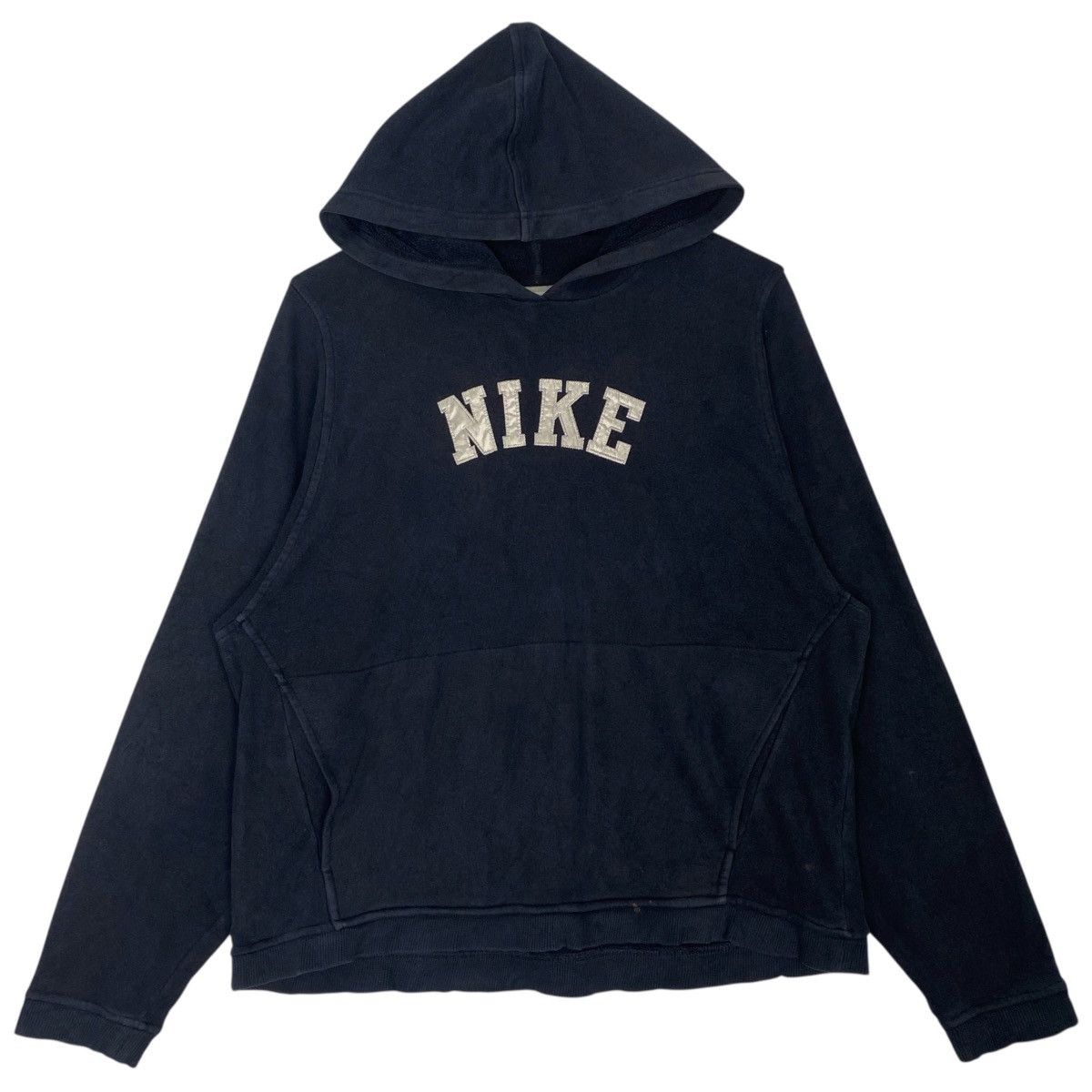 Vintage Vintage Nike Swoosh Hoodie Sweater Small Embroidery Black Size US L / EU 52-54 / 3 - 1 Thumbnail