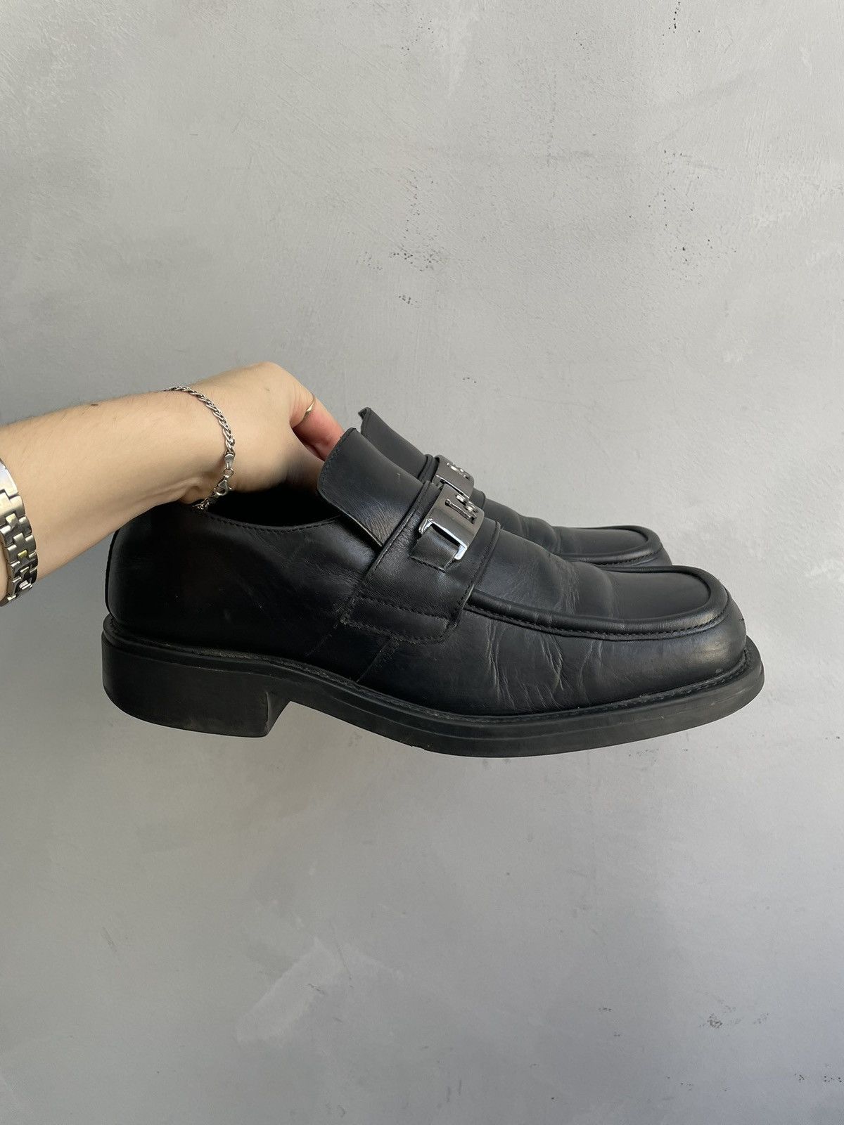 Lee Leather low platform brogue loafers boots new rock style Size US 10 / EU 43 - 2 Thumbnail