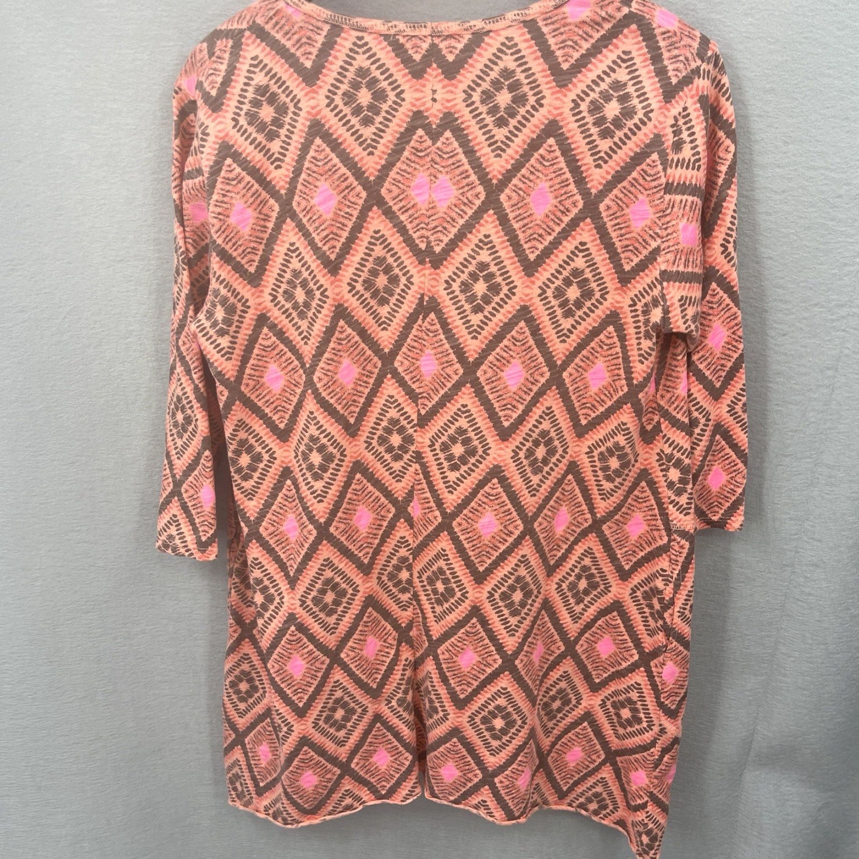 Vintage Fresh Produce Geometric Orange Tunic Womens XL Shirt Size XL / US 12-14 / IT 48-50 - 4 Thumbnail