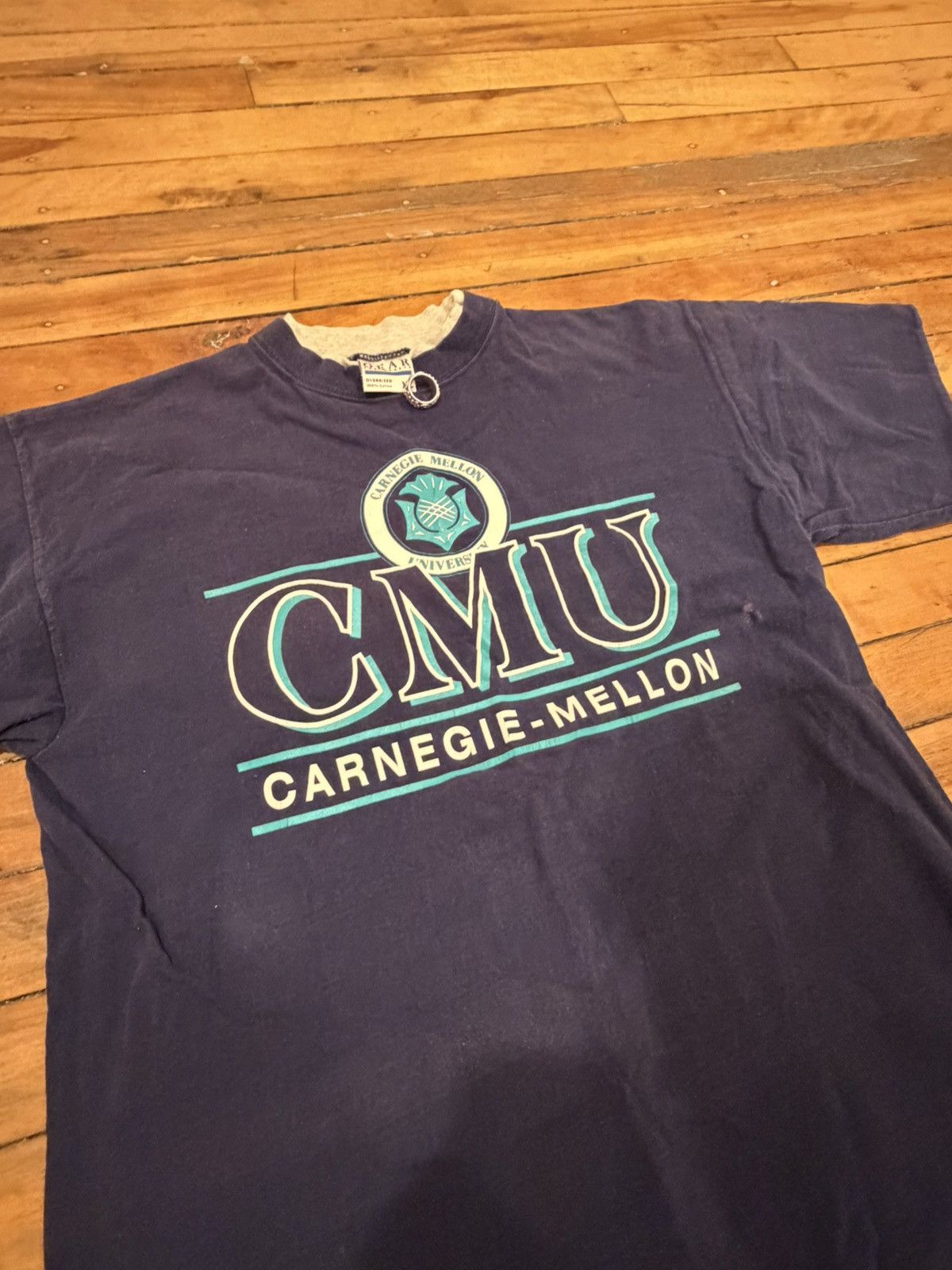 Vintage Vintage CMU Carnegie Mellon double layer t shirt Size US XL / EU 56 / 4 - 1 Thumbnail