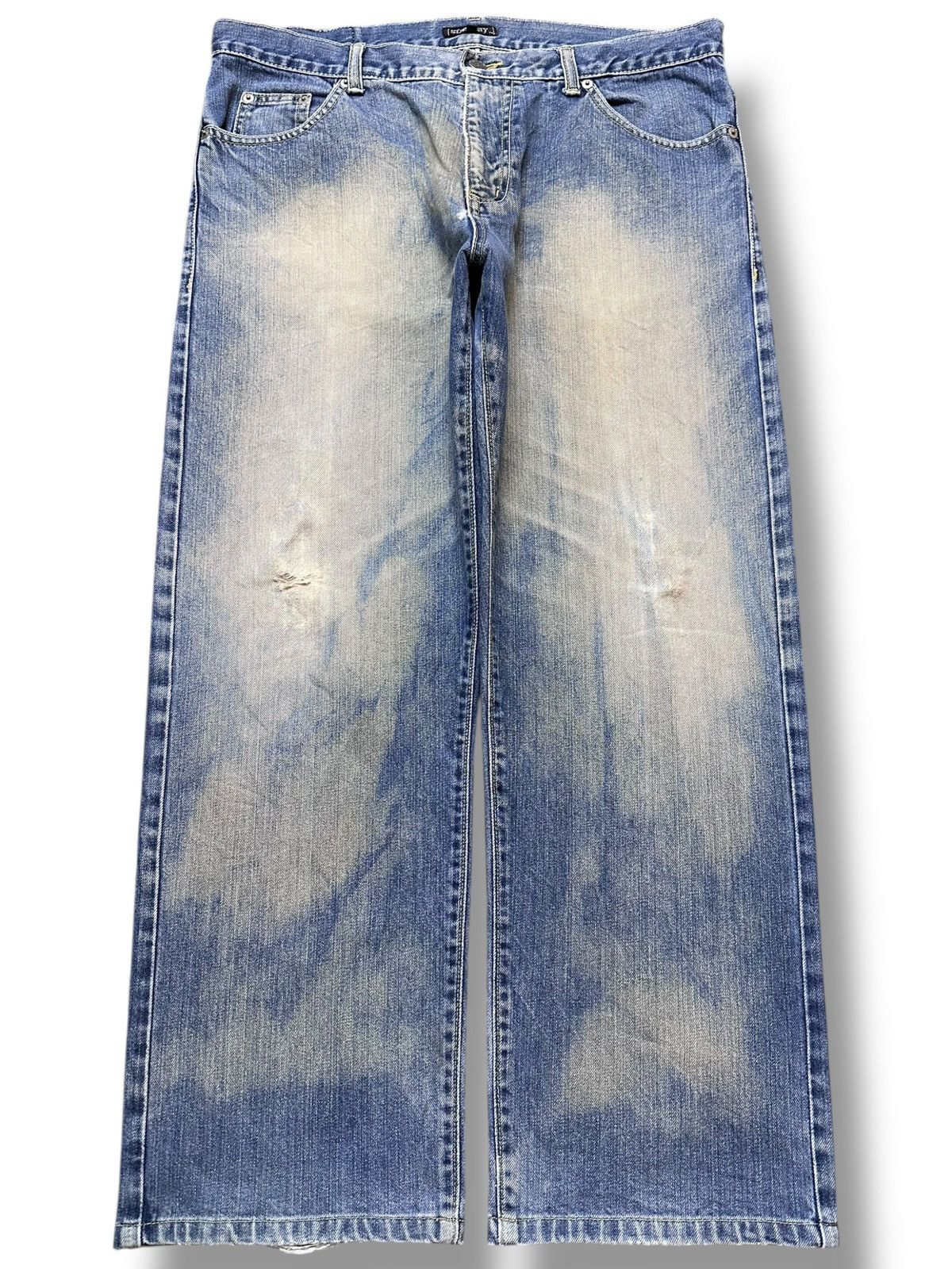 Subtle Le Nguyen Vintage Subciety Baggy Wide Leg Mudwash Denim Size US 35 - 1 Thumbnail