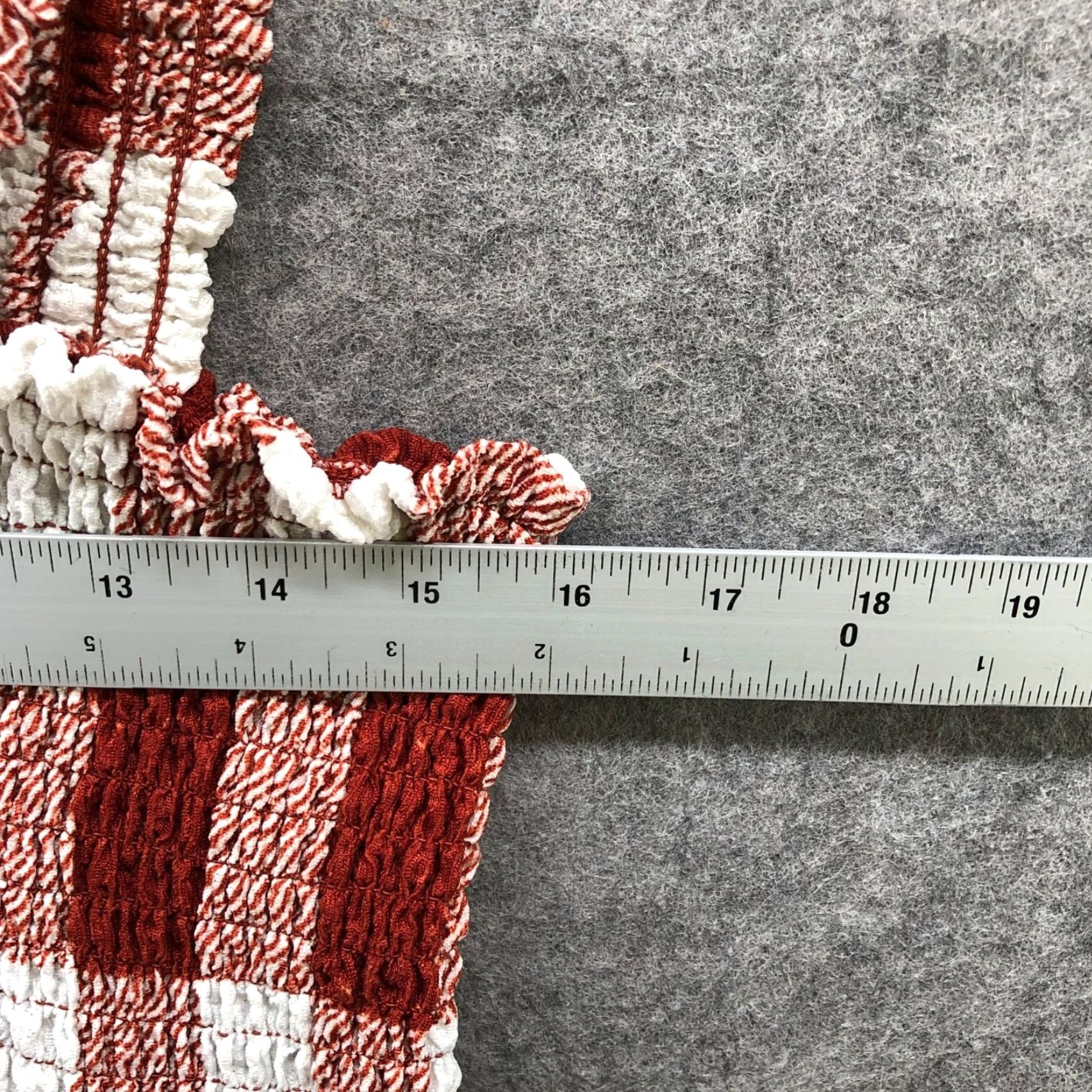 Loft Loft Smocked Cami Womens XL Peplum Rust Brown Plaid Stretch Camisole Tank Shirt Bohemian Casual Knit Polyester Size XL / US 12-14 / IT 48-50 - 6 Thumbnail