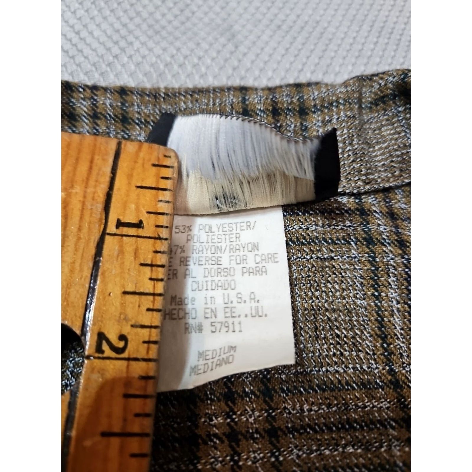 Vintage Wrapper Jacket Blazer Womens Medium Brown Plaid USA Vintage Button Up Modern Coat Size M / US 6-8 / IT 42-44 - 7 Thumbnail