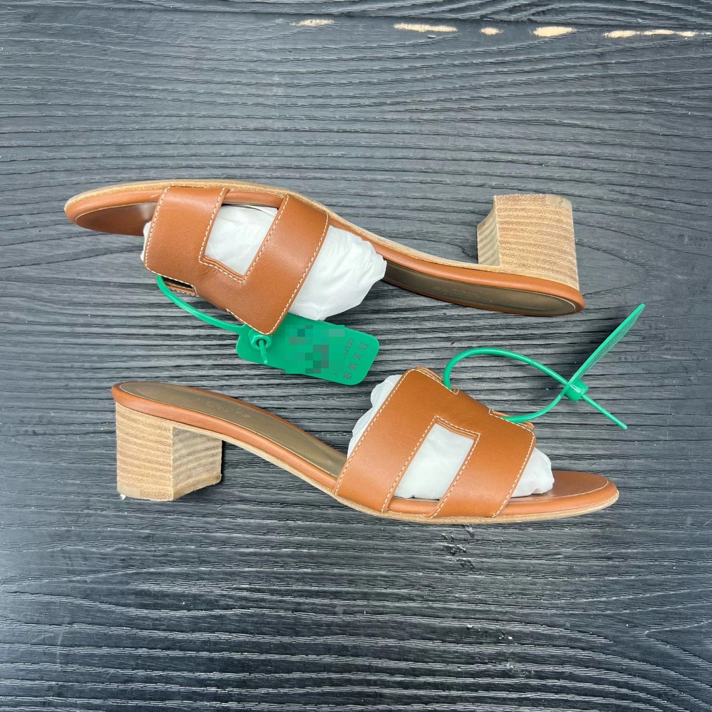Hermes Hermès Oasis H Brown Slippers 37 New Worn Once Box Size US 6.5 / IT 36.5 - 6 Thumbnail