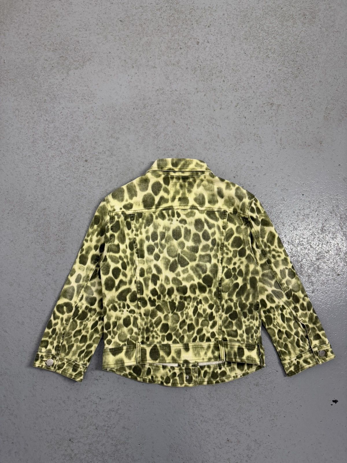 Just Cavalli Cavalli Jeans Green Leopard Overprinted Jacket Size M / US 6-8 / IT 42-44 - 12 Thumbnail