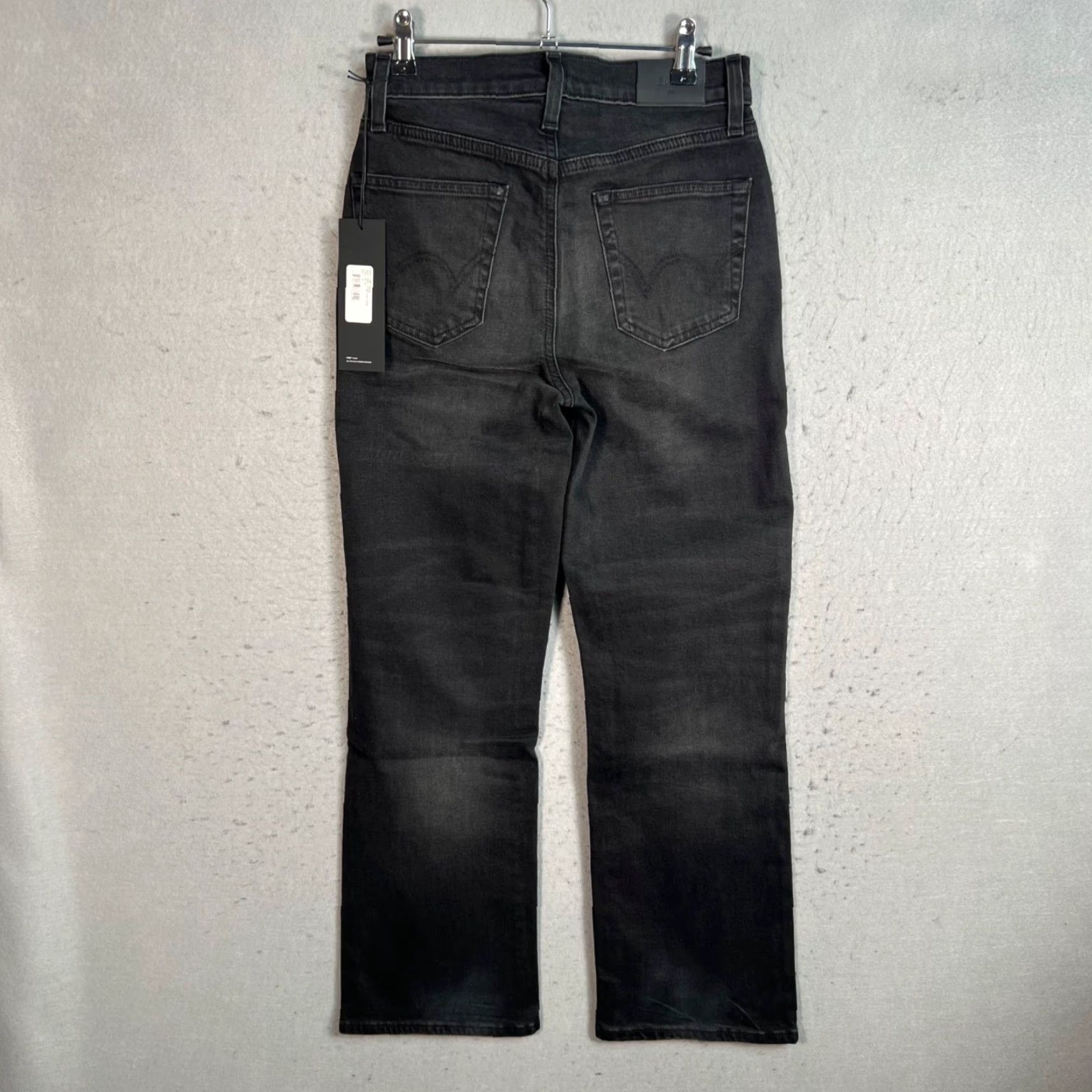 Edwin Edwin Womens 25 Black High-Waisted Straight-Leg Jeans Denim Size 42" / US 20 - 2 Thumbnail