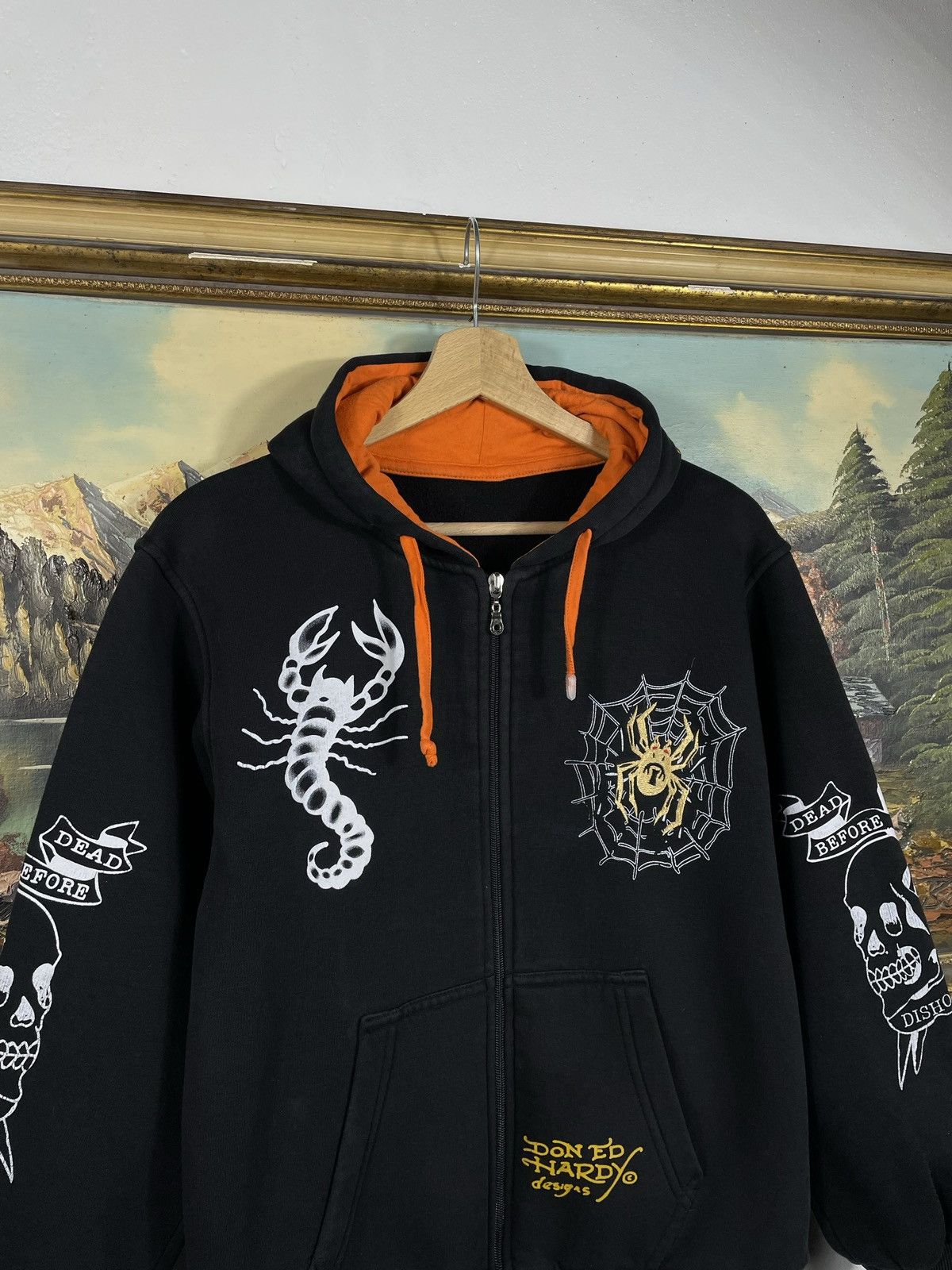 Ed Hardy Ed Hardy Retro 00s Hoodie With Crystals Affliction Grunge Size US XS / EU 42 / 0 - 5 Thumbnail