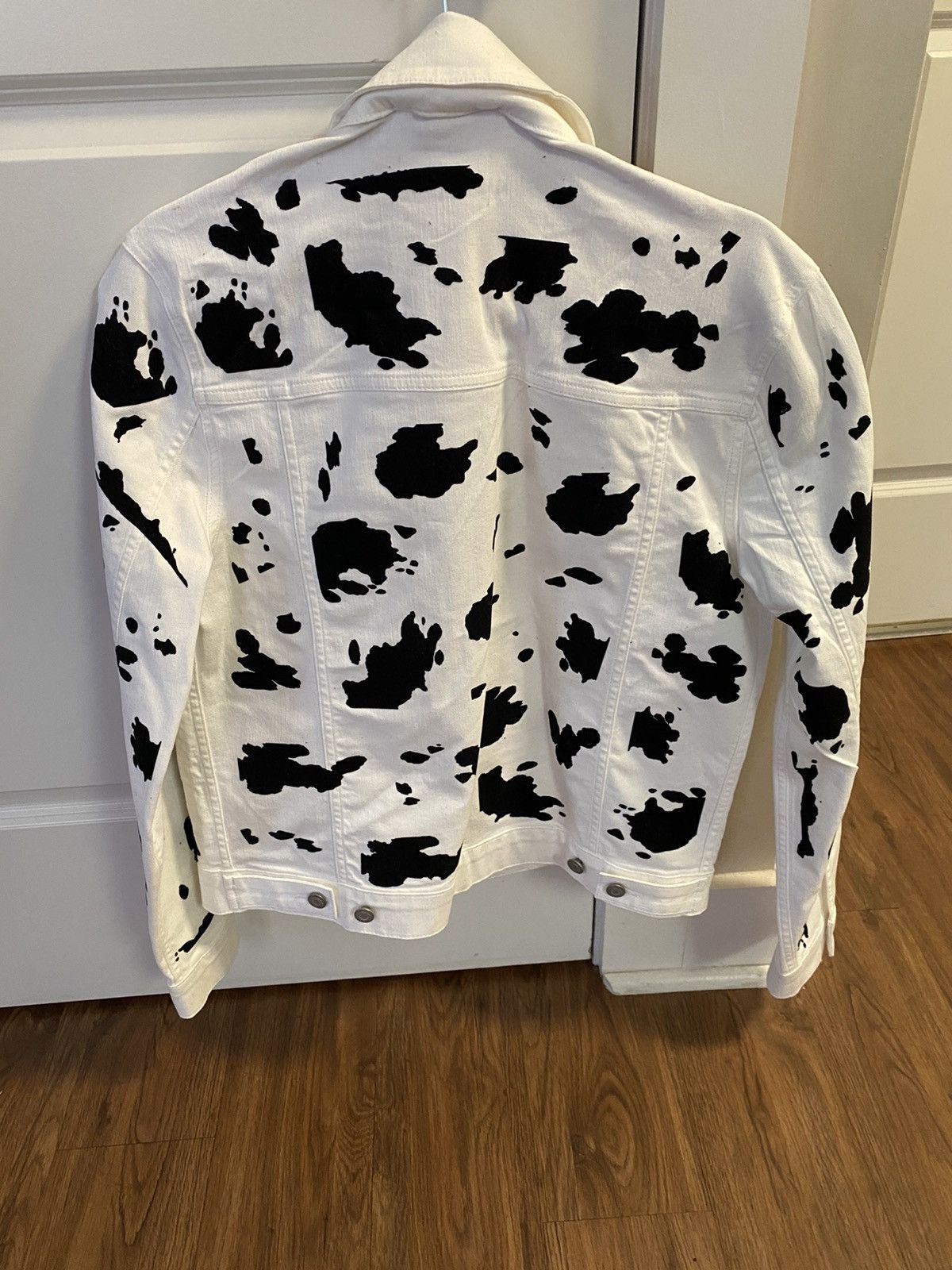 Other WHITE DENIM COW PRINT JACKET Size US M / EU 48-50 / 2 - 7 Thumbnail