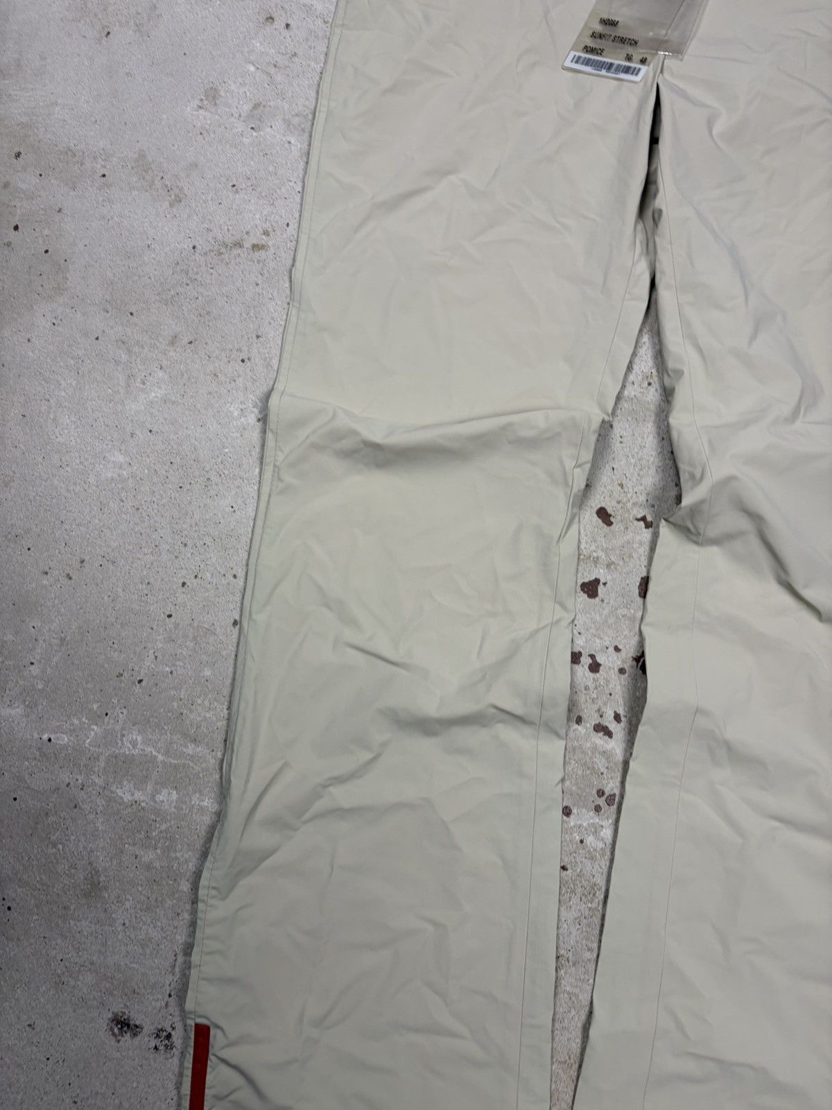 Prada DSWT 2000s Prada Sport Beige Baggy Red Tab Pants Linea Rossa Size 33" - 12 Thumbnail