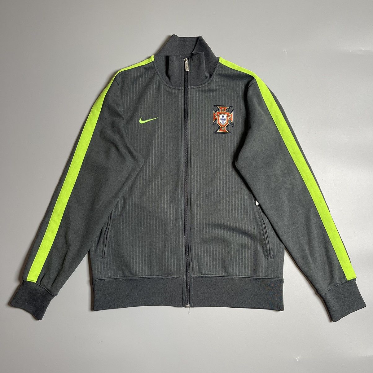 Nike × Vintage PORTUGAL NIKE N98 2012/2013 FOOTBALL ANTHEM TRACK TOP Size US L / EU 52-54 / 3 - 1 Thumbnail