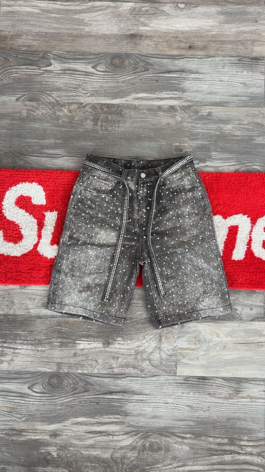 Other Rhinestone jean shorts Size US 30 / EU 46 - 1 Thumbnail