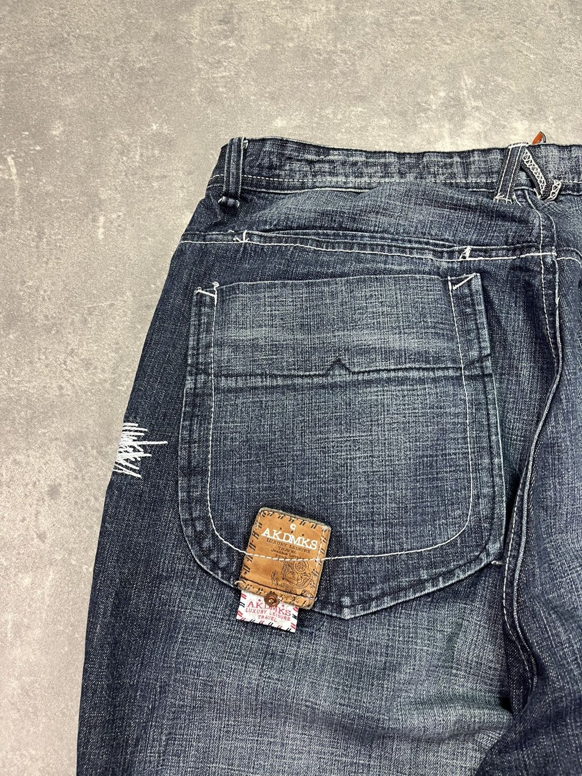 Akademiks 2000s Y2K Akademiks Washed Mega Baggy Denim Jeans 38 Size US 38 / EU 54 - 15 Thumbnail