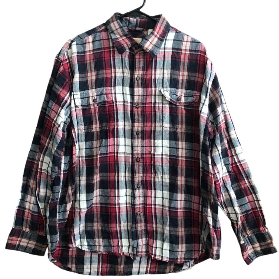 Timberland VINTAGE Timberland Mens Shirt Red Multi Plaid Flannel Button Down 100% Cotton XLarge Size US XL / EU 56 / 4 - 2 Thumbnail