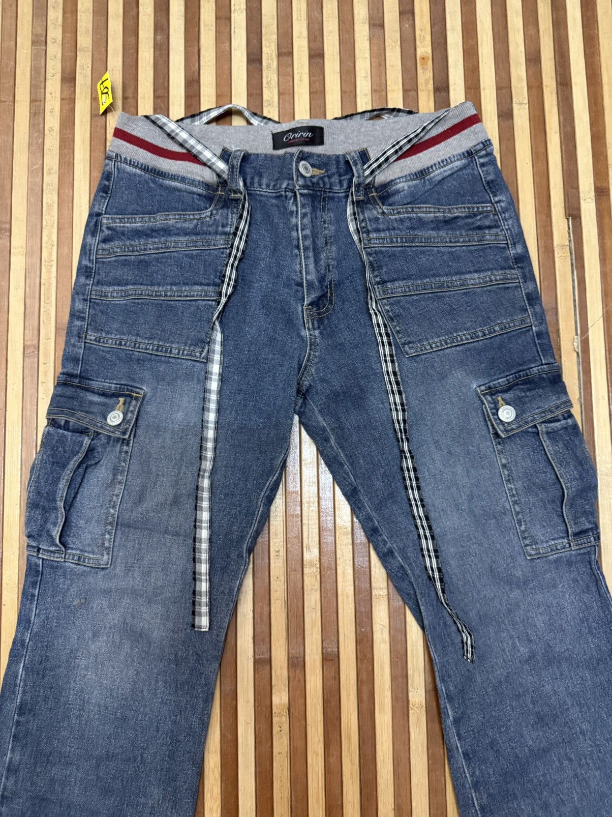 Japanese Brand Vintage Oririn Denim Cargo Pants Big Pockets / Streetwear Size US 30 / EU 46 - 2 Thumbnail