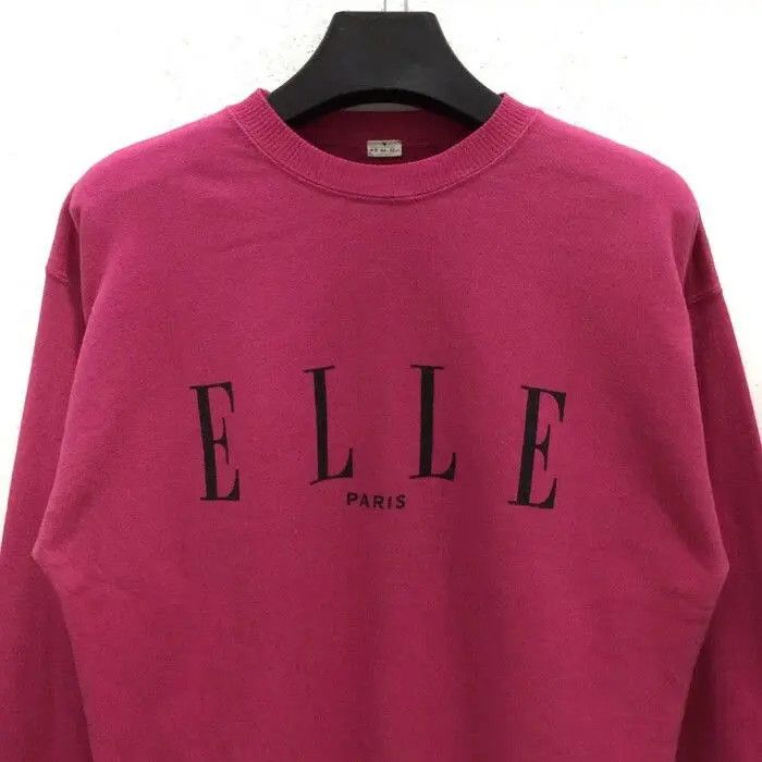 Vintage Vintage Elle Paris Spell Out Sweatshirt Size US M / EU 48-50 / 2 - 2 Thumbnail