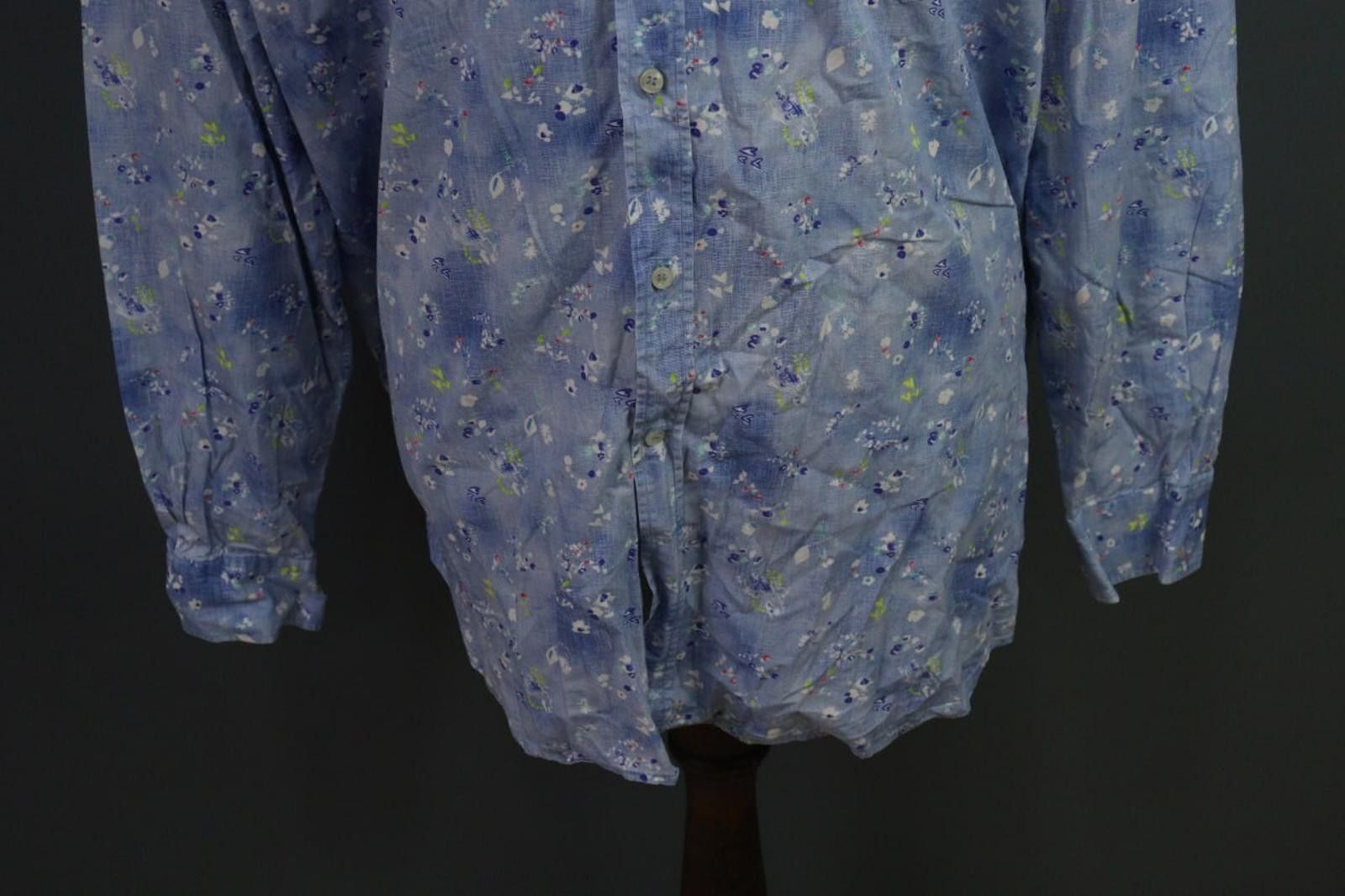 Paul & Shark Paul & Shark Yachting Blue Floral Button Up Shirt Size 45 Size US M / EU 48-50 / 2 - 2 Thumbnail
