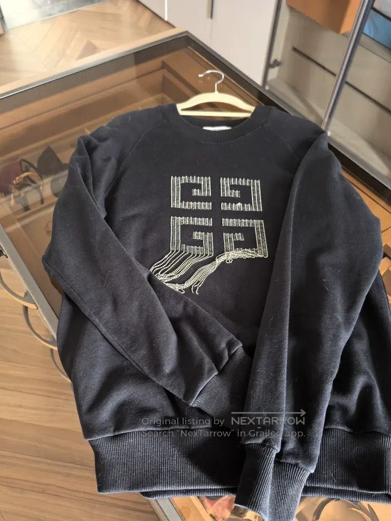 Givenchy Givenchy Fringed Rhinestone Hoodie Size US S / EU 44-46 / 1 - 1 Thumbnail